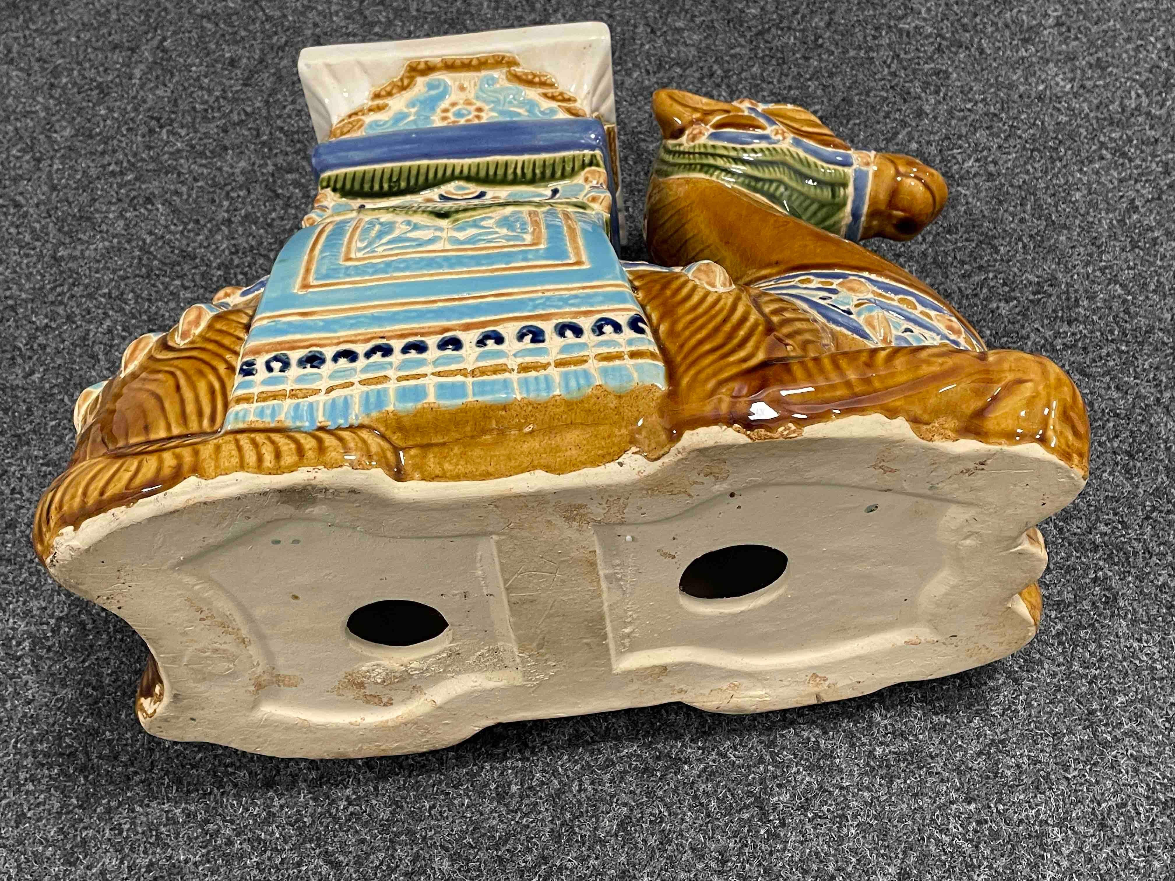 Patio Decoration Ceramic Hollywood Regency Camel Garden Stool or Side Table 3