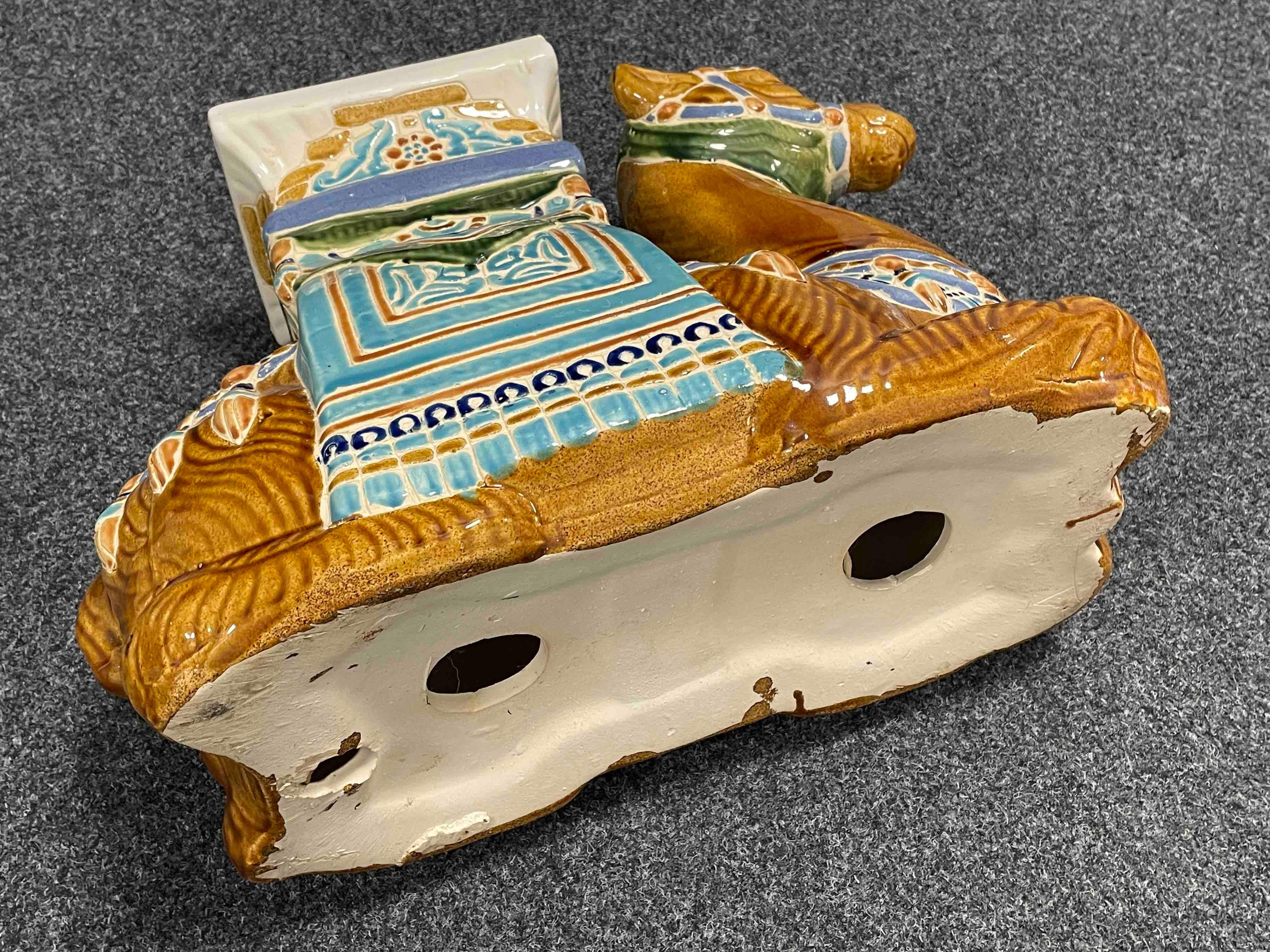 Patio Decoration Ceramic Hollywood Regency Camel Garden Stool or Side Table 3