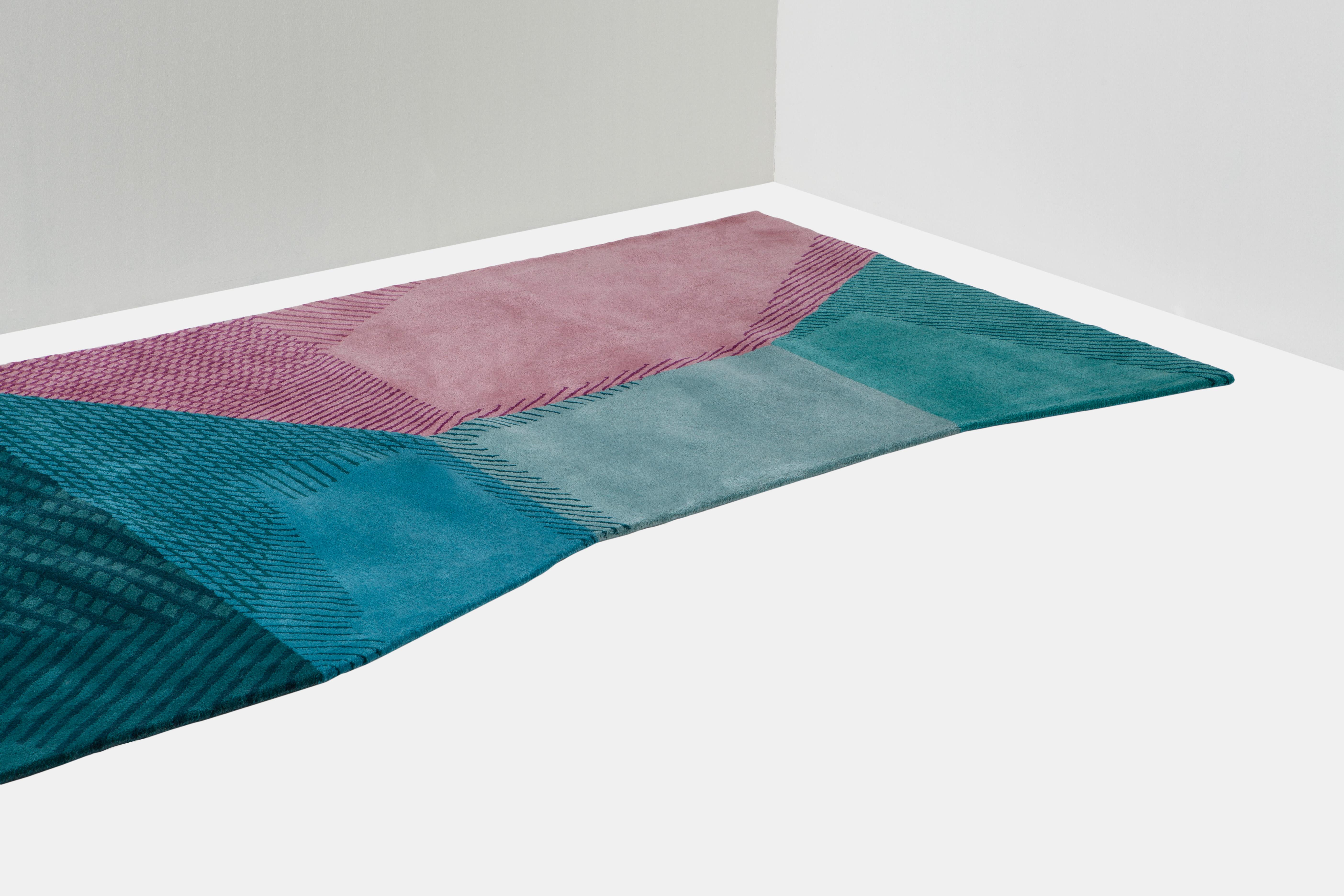 Patio, Handtufted, Wool, Liliana Ovalle In New Condition For Sale In Milan, Lombardy