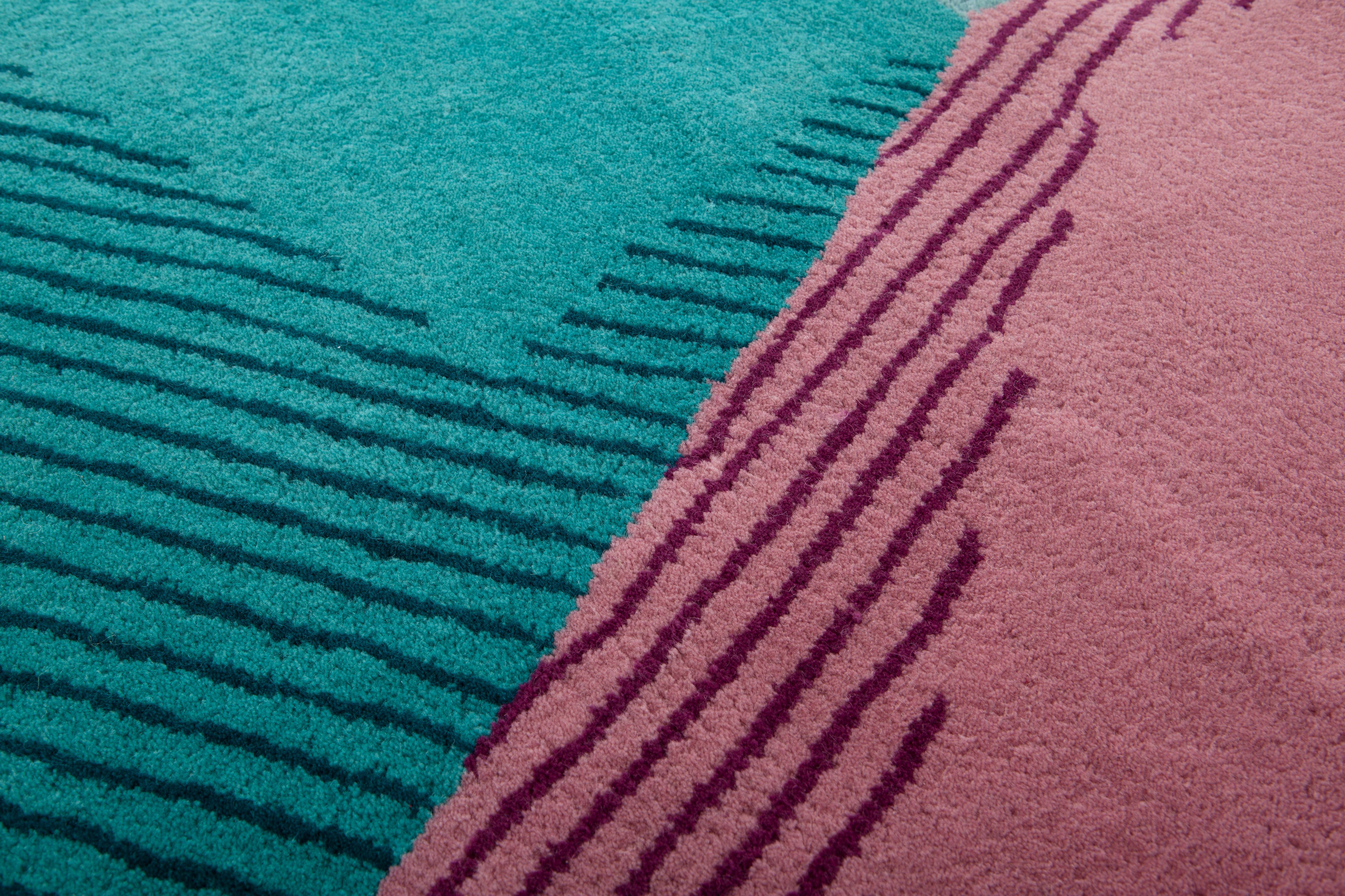 Contemporary Patio, Handtufted, Wool, Liliana Ovalle For Sale