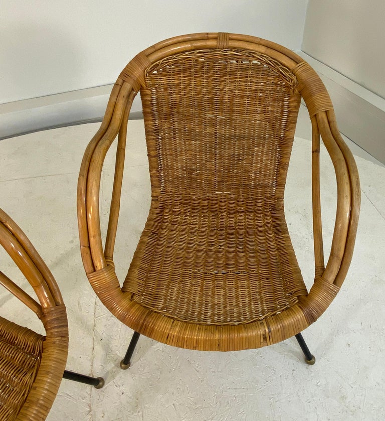 Patio Lounge Armchairs by Tropic Cane of Hong Kong For Sale at 1stDibs
