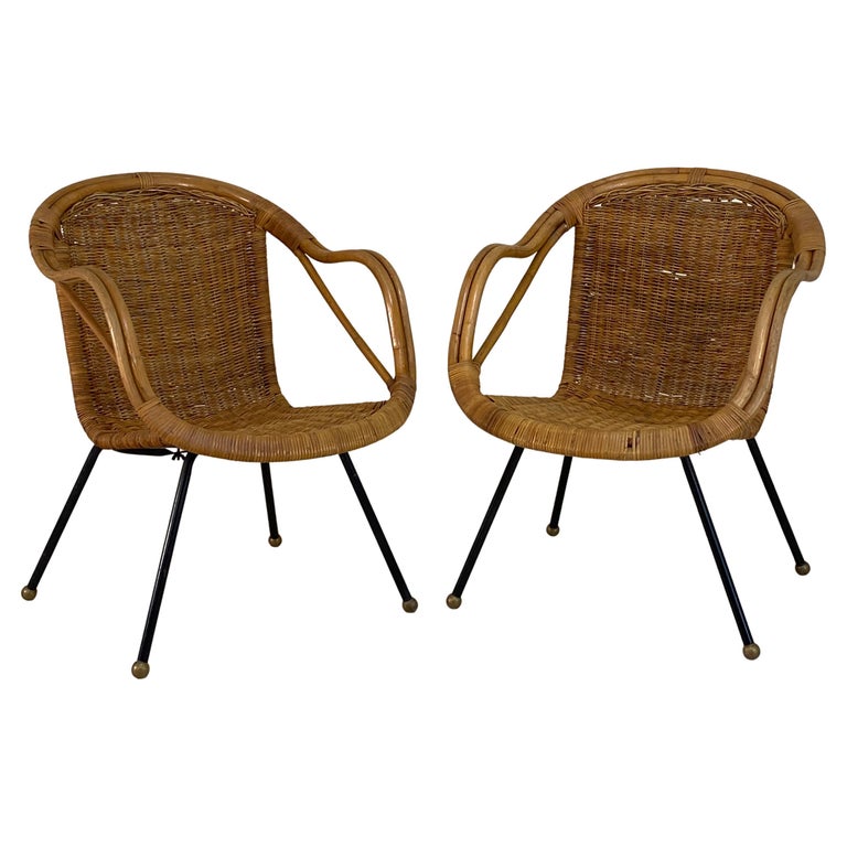 Patio Lounge Armchairs by Tropic Cane of Hong Kong For Sale at 1stDibs