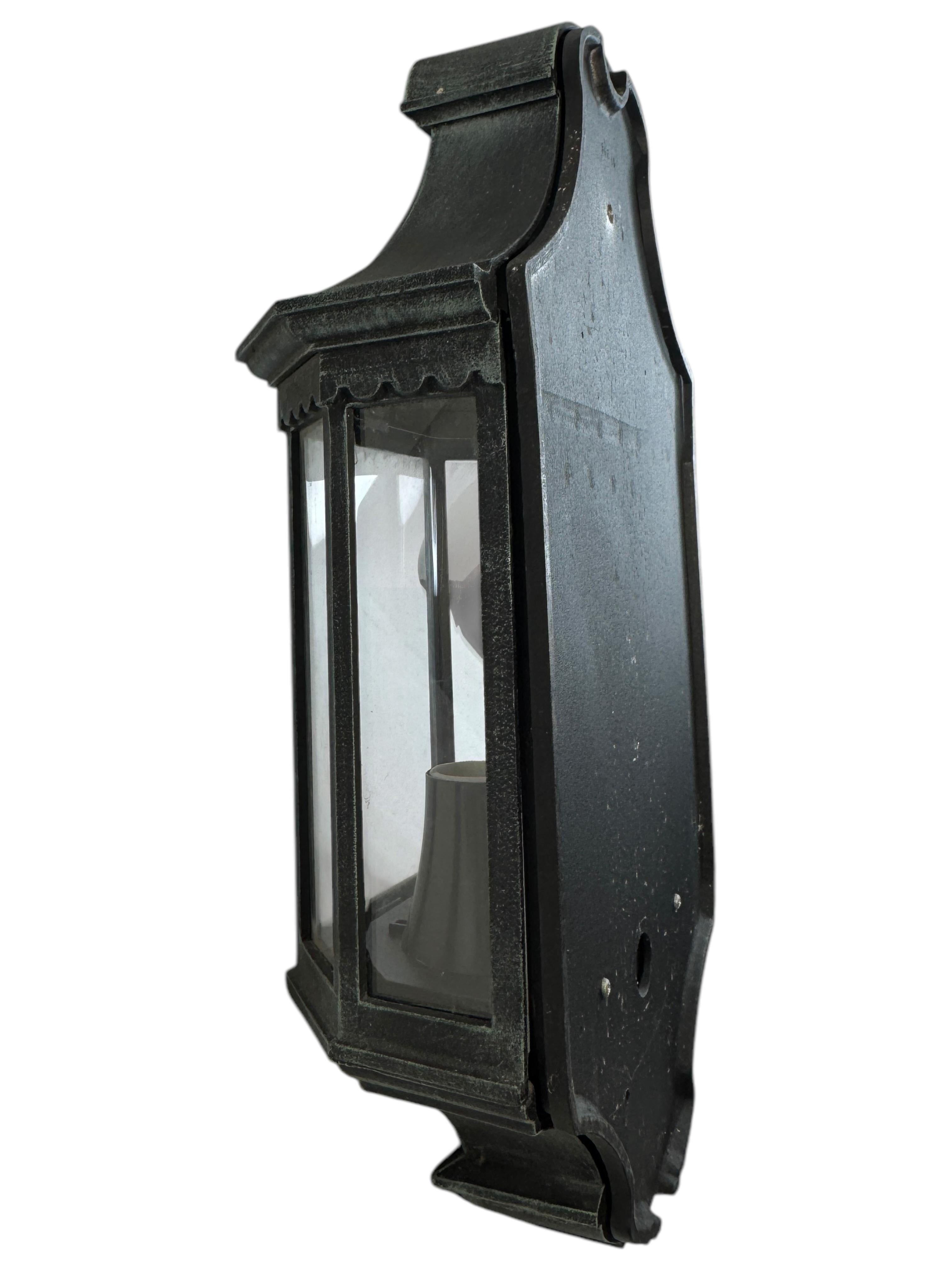 Patio or Outdoor Glass & Metal Wall Light Sconce, Germany, 1970s For Sale 2
