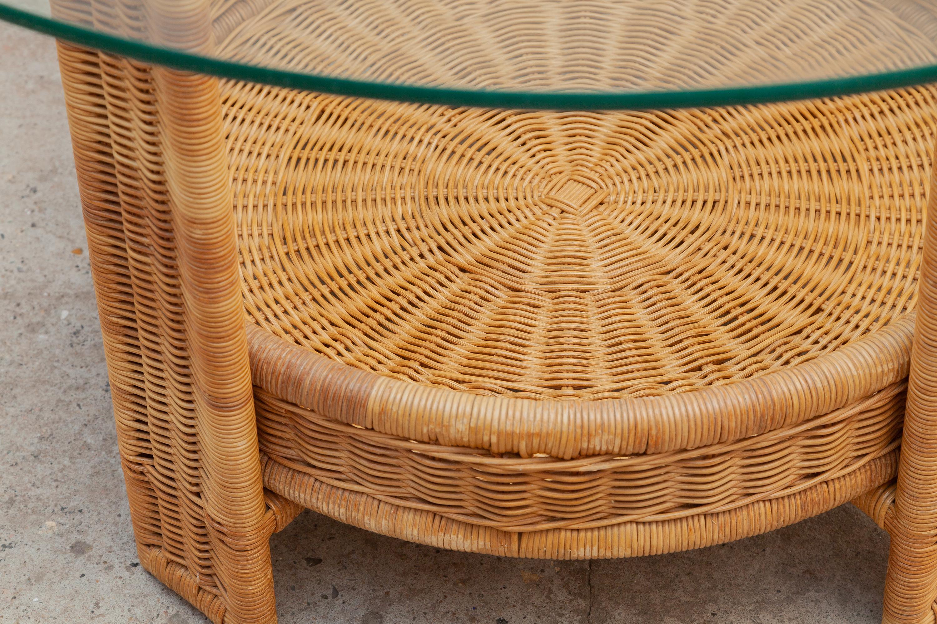 Hand-Crafted Patio Rattan Summer Time Lounge Set by Bonacina, Italy