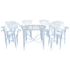 Patio Set Consisting of Six Chairs and Table