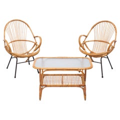 Patio Set Rohé Noorwolde Wicker 1955 Dutch