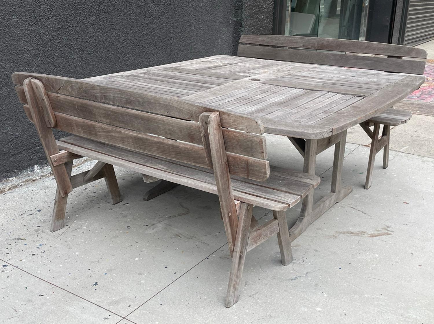 Patio Table & Benches by Jensen-Jarrah, Made in Australia For Sale 2