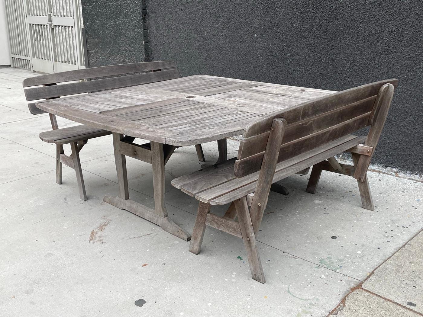 Patio Table & Benches by Jensen-Jarrah, Made in Australia For Sale 5