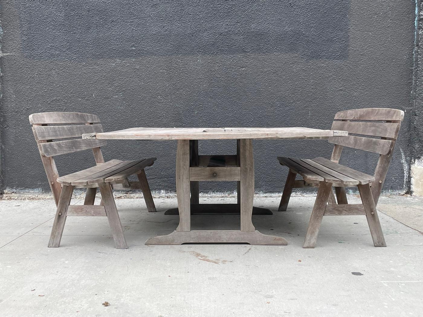 Patio Table & Benches by Jensen-Jarrah, Made in Australia For Sale 6