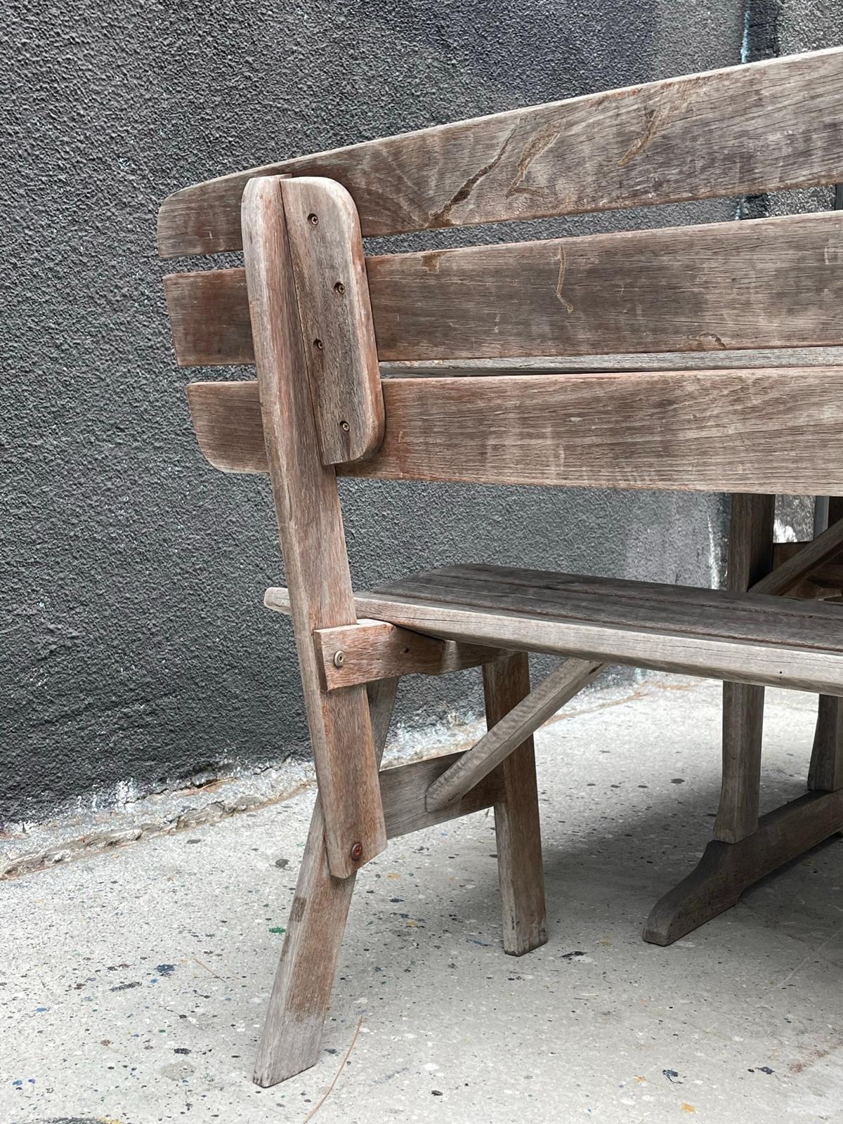 Late 20th Century Patio Table & Benches by Jensen-Jarrah, Made in Australia For Sale