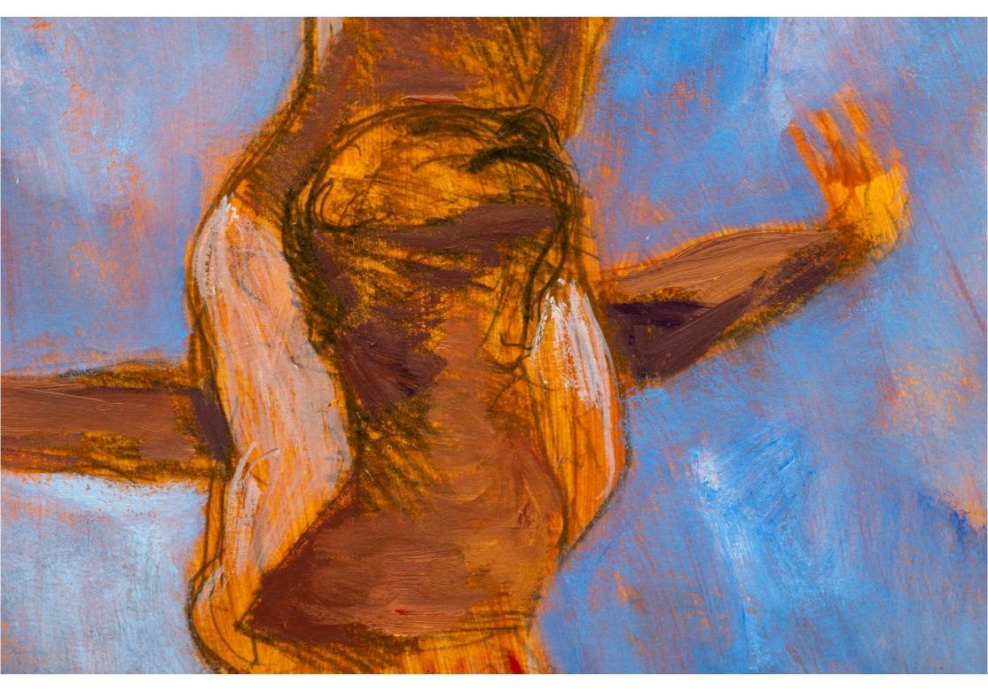 XXI secolo e contemporaneo Paton Miller, (americano, nato nel 1953) Grande quadrato olio su carta montato su tela in vendita