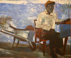 Paton Miller, The Farmer, Oil on Canvas 