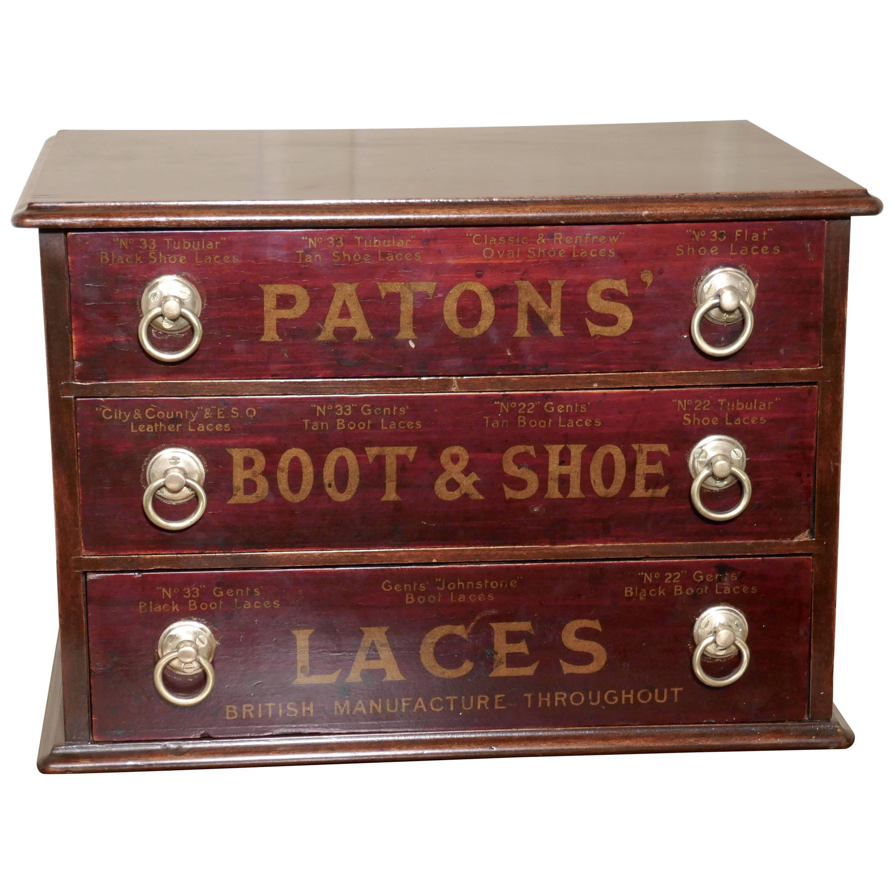 Paton’s Boot and Shoe Lace Cabinet, Johnstone Mills Scotland
