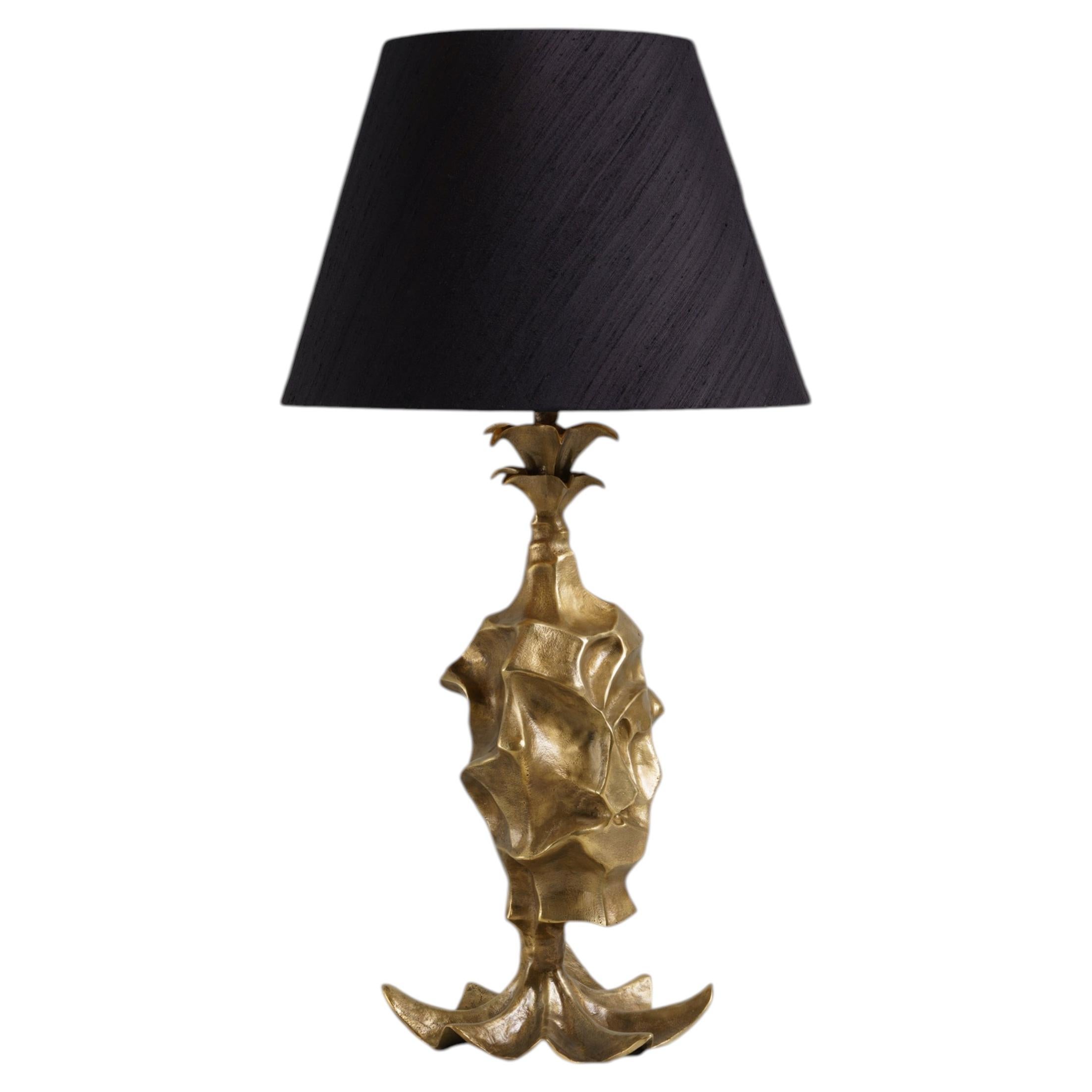 Patra Table Lamp in Brass, Viya by Vikram Goyal For Sale