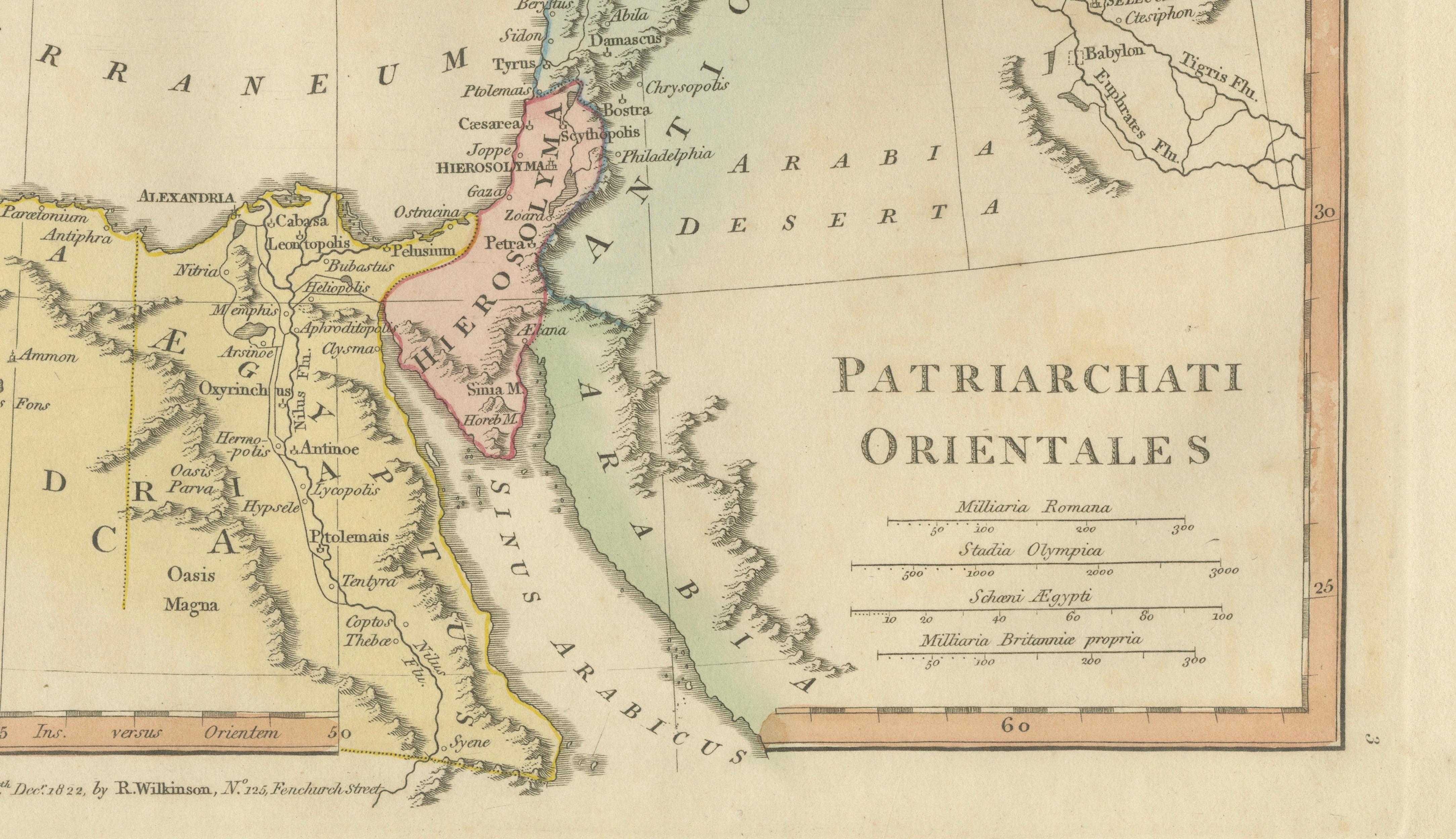 Patriarchati Orientales — Early Christian Patriarchates Map, Wilkinson 1822