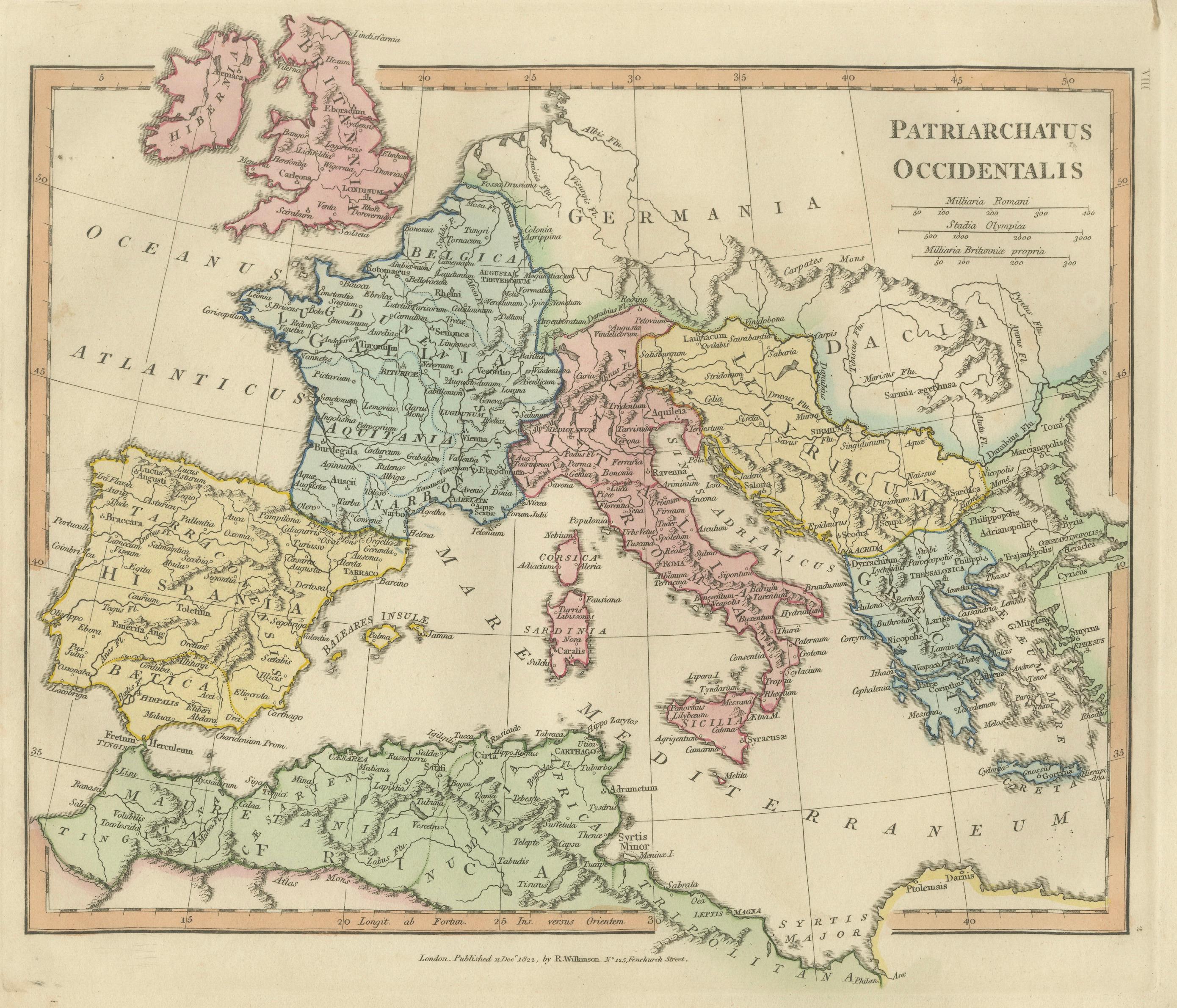 Patriarchatus Occidentalis — Western Patriarchate Map, Wilkinson 1822