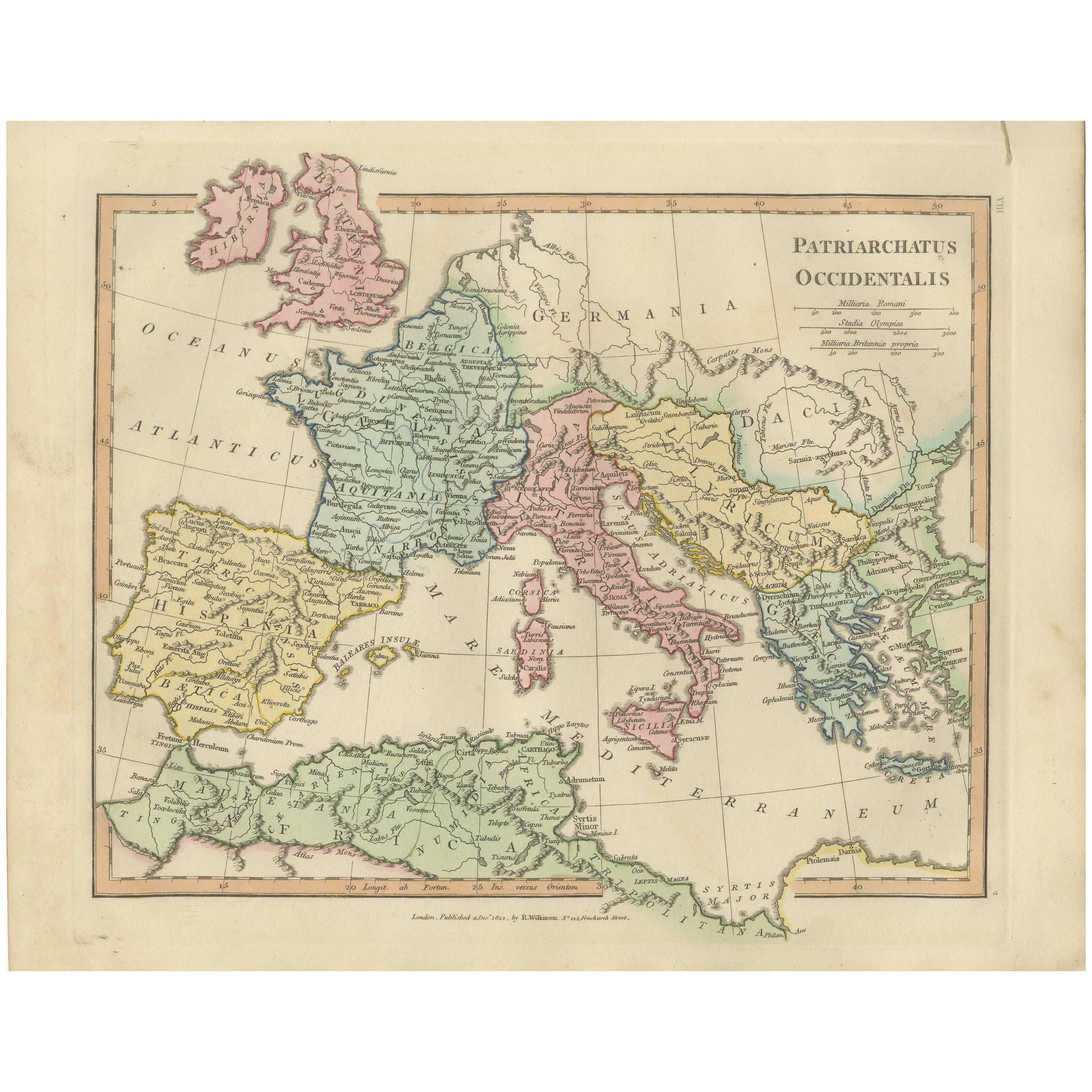 Patriarchatus Occidentalis — Western Patriarchate Map, Wilkinson 1822