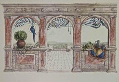 Nature on Terrace - Offsetdruck von Patrica Smith - Mitte des 20.