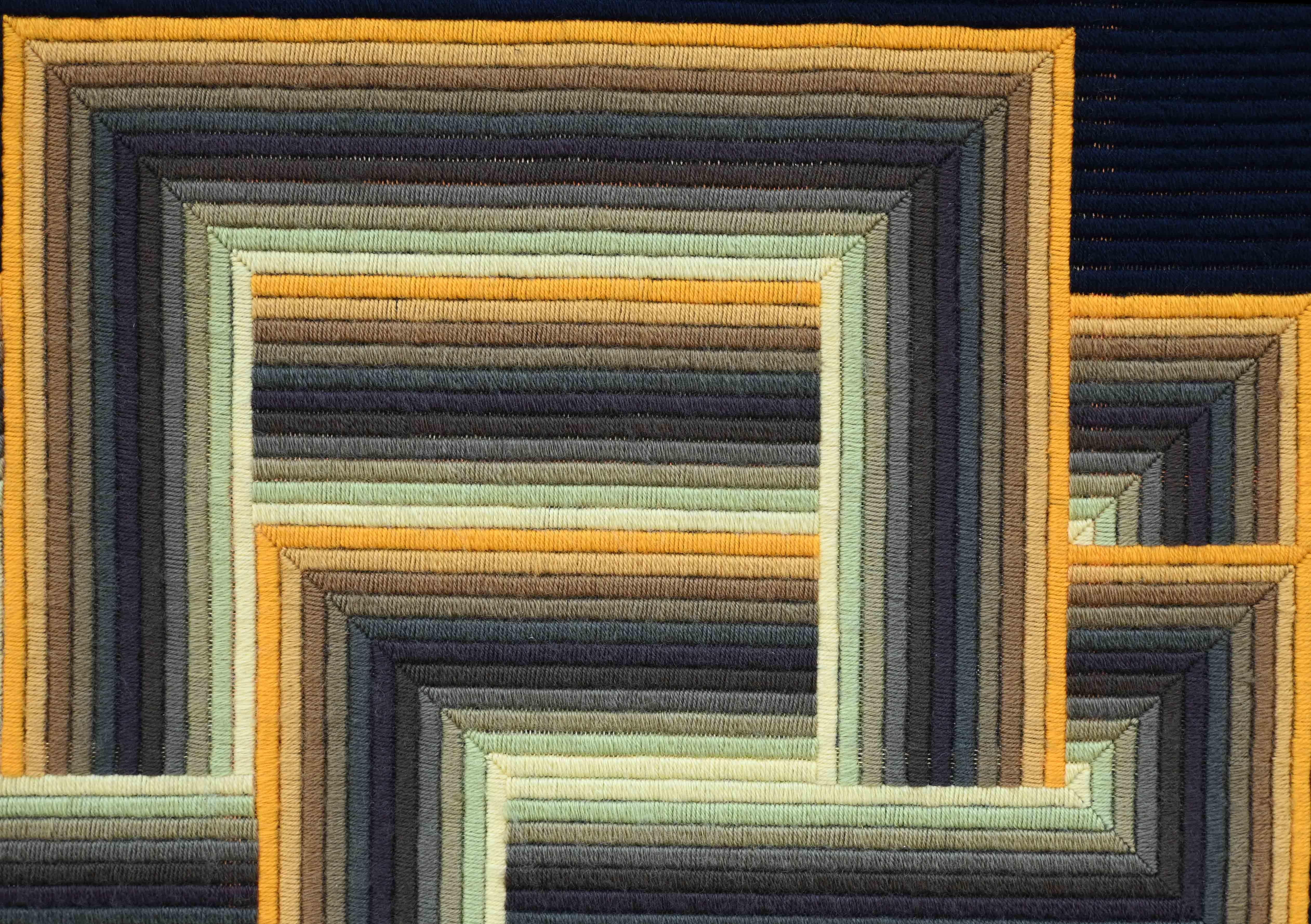 Modern Patrice Allard, Kinetic Framed tapestry, Vasarely School - Circa 1970 - N 1591 For Sale