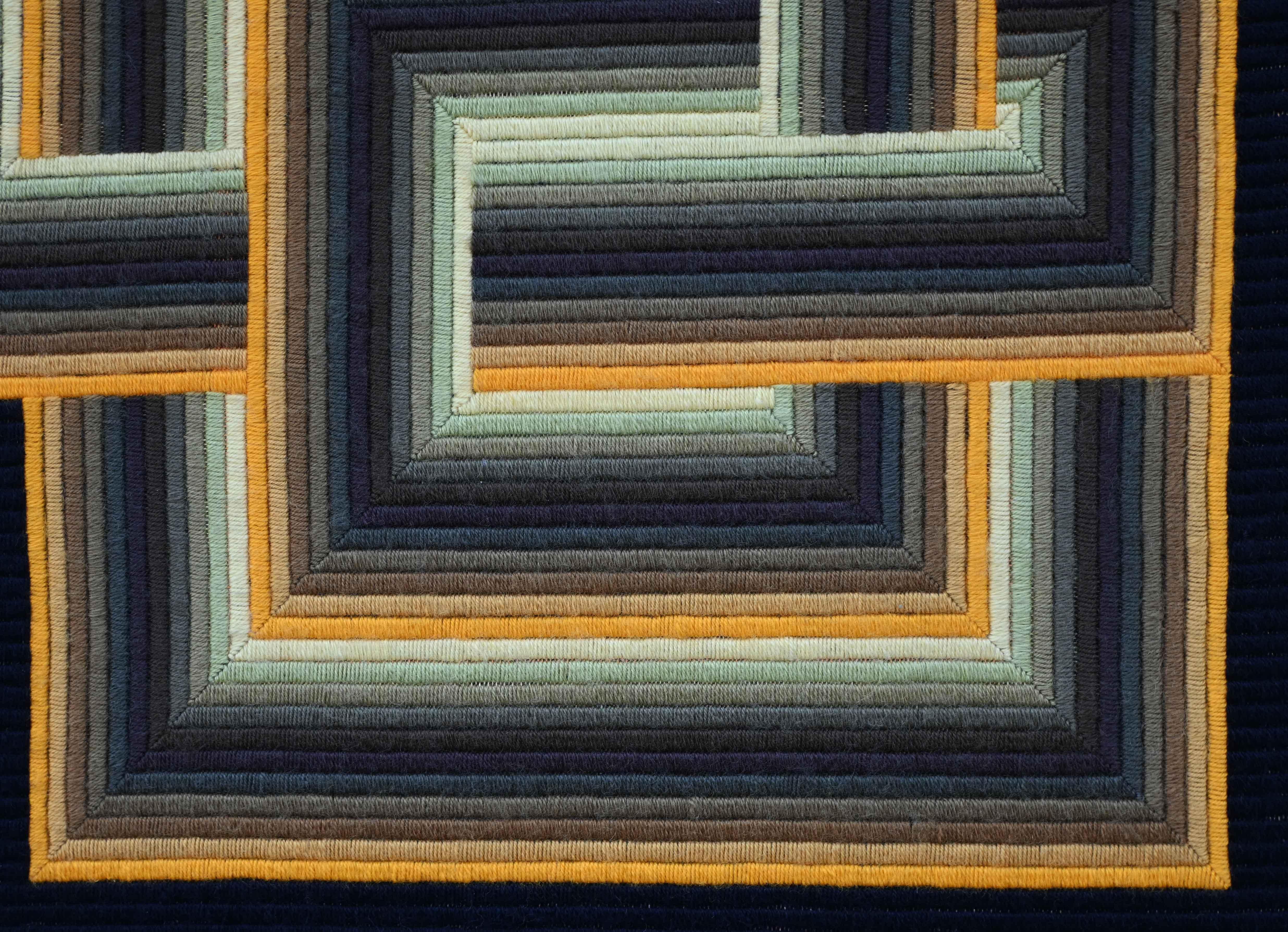 French Patrice Allard, Kinetic Framed tapestry, Vasarely School - Circa 1970 - N 1591 For Sale