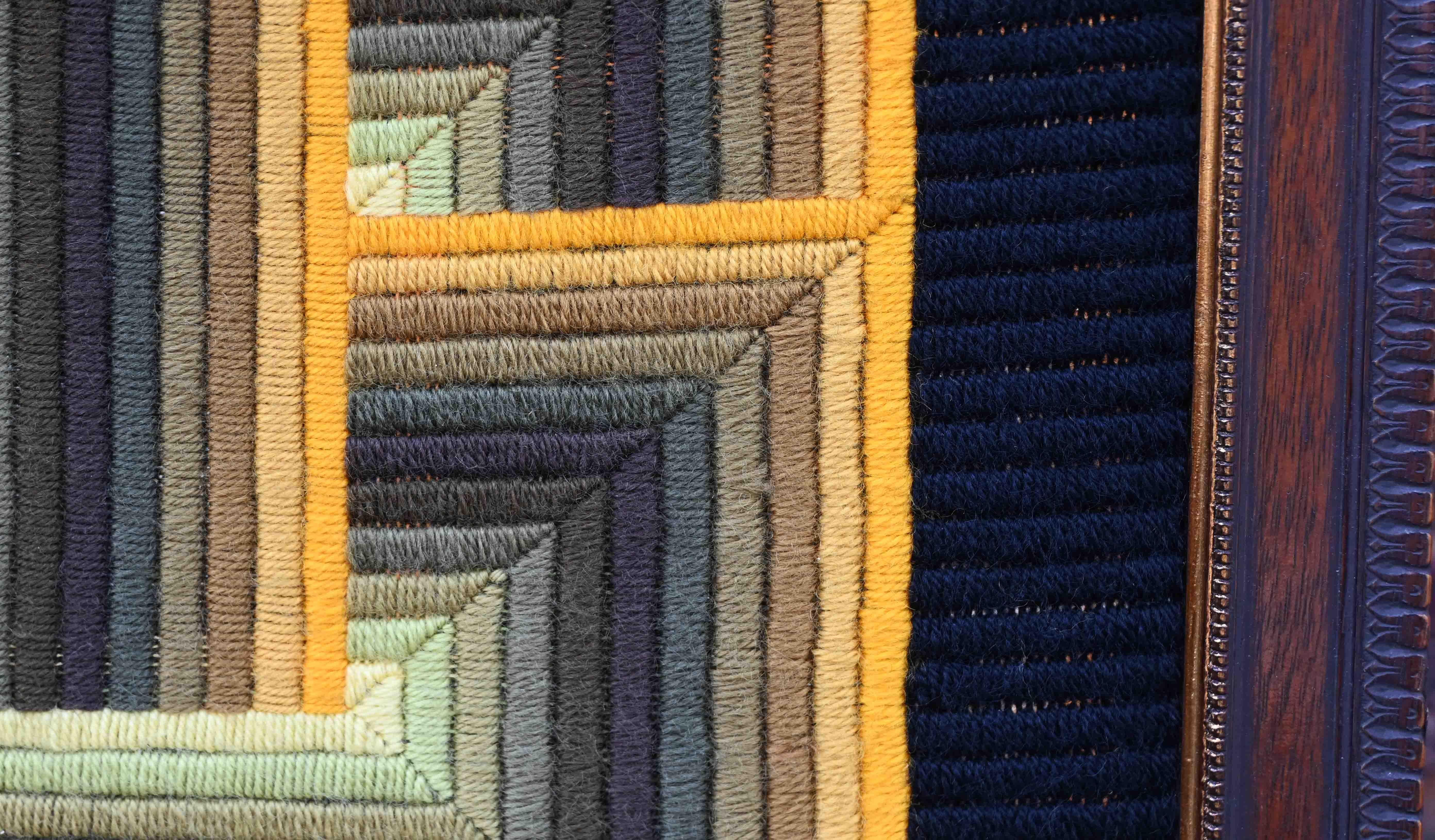 20th Century Patrice Allard, Kinetic Framed tapestry, Vasarely School - Circa 1970 - N 1591 For Sale