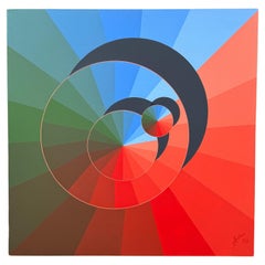 Patrice Breteau Abstract Painting, 1980