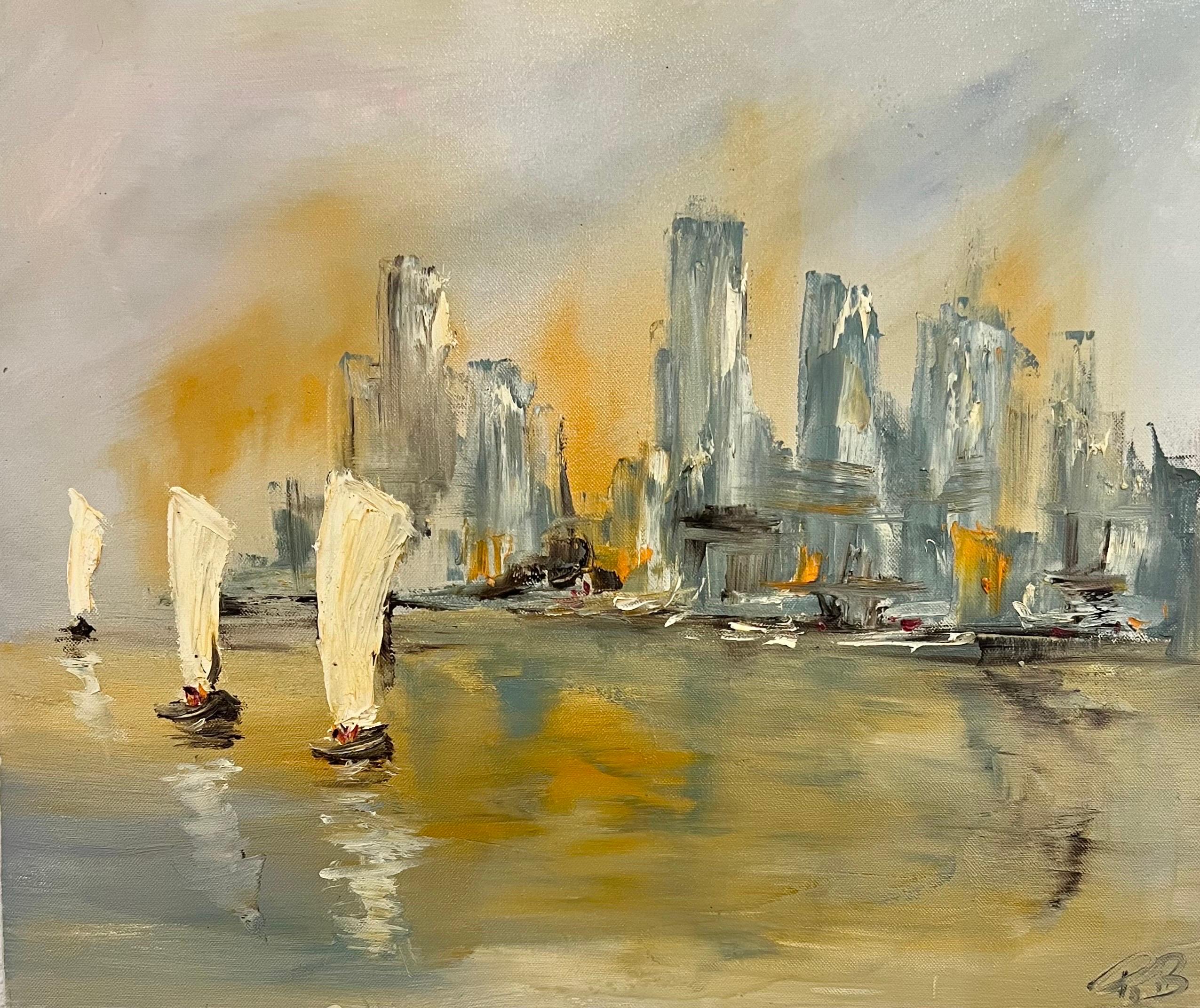 Patrice Brunet Landscape Painting - The sailboats