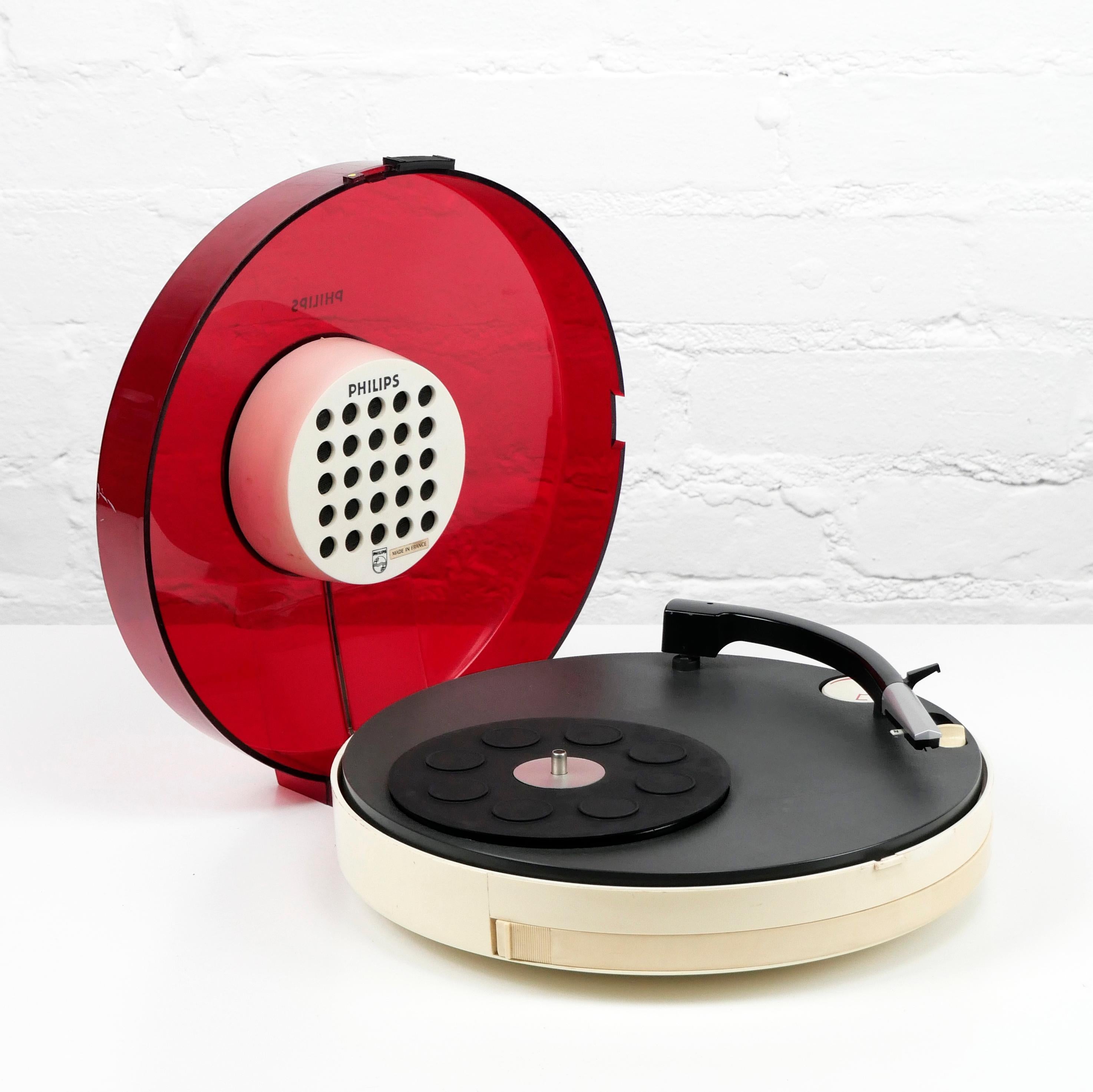 Patrice Dupont, Philips 22GF303 UFO Record Player, 1969, Space Age, Working In Good Condition In London, GB