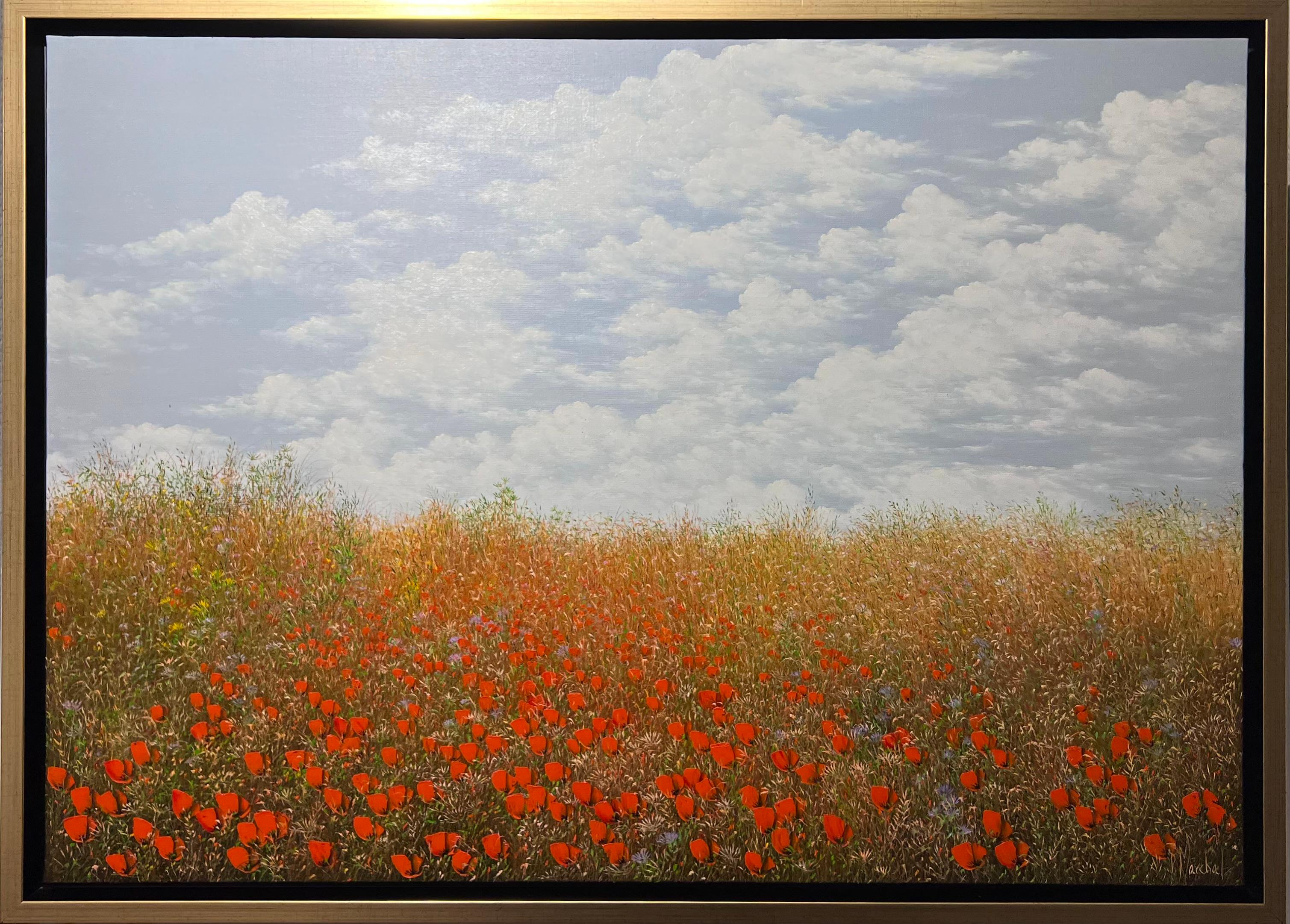 Précieux coquelicots II - Painting by Patrice Marchal