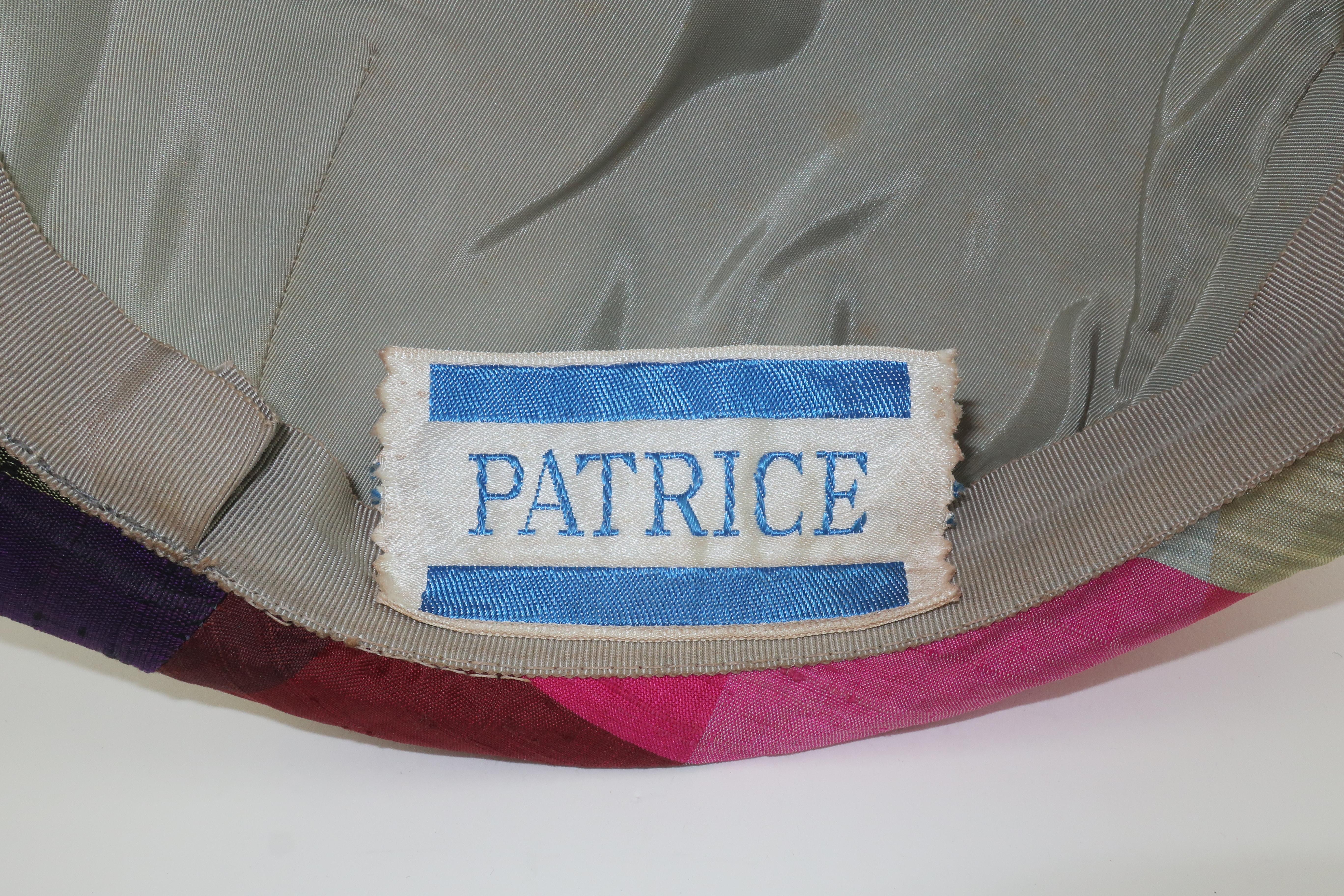 Patrice Silk Madras Beret Hat, C.1960 For Sale 7