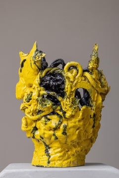 Patrice Valota, Astral Tower I, Unique Glazed Faience Sculpture, 2021