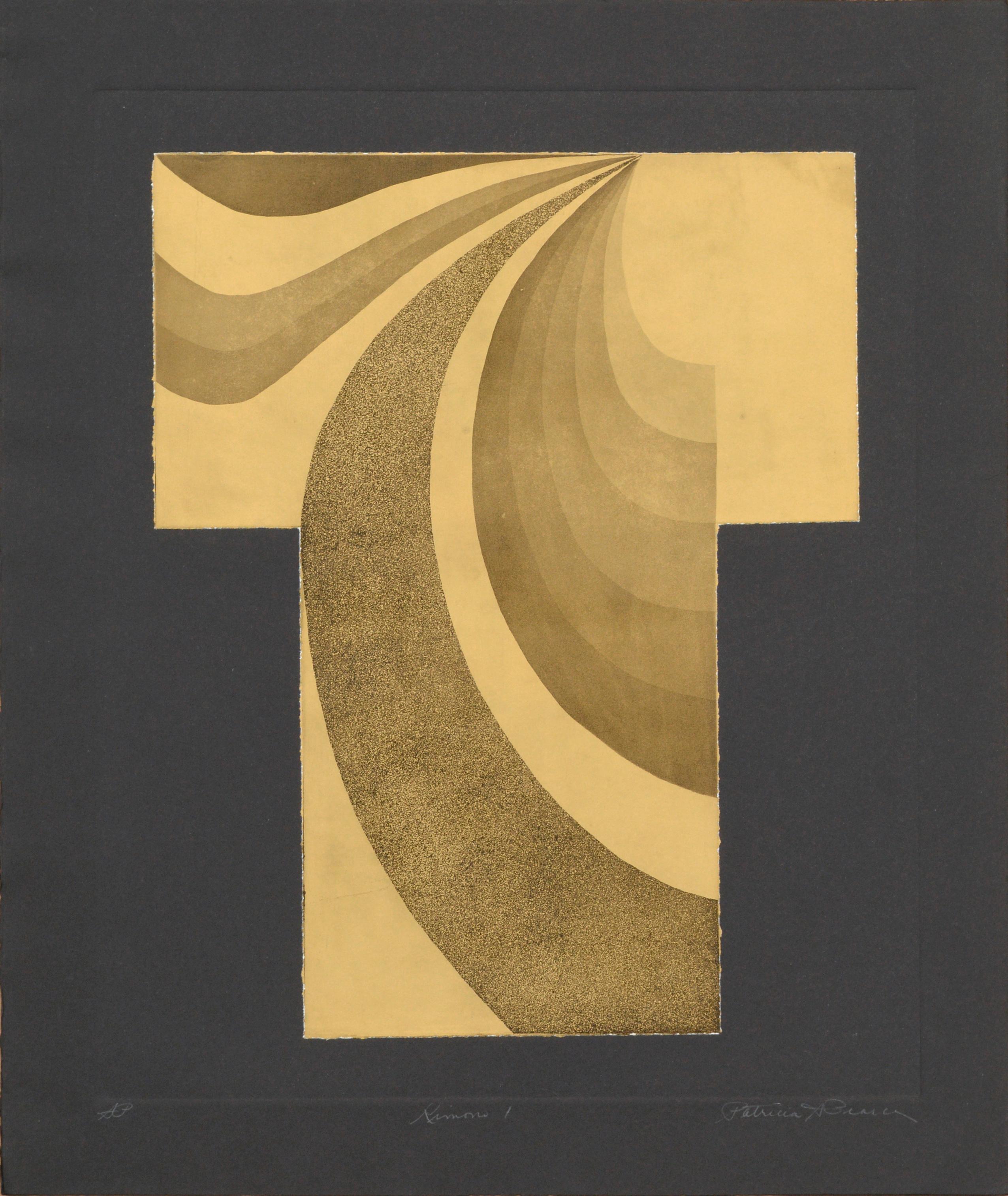 "Kimono 1" (Gold) - Mixed Media Art by Patricia A Pearce