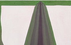 Modern Green, White & Black Abstract Geometric Kimono Collagraph, Masterplate #1