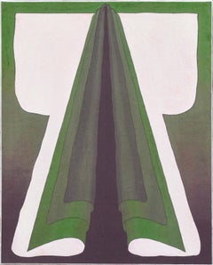 Collage geometrico astratto moderno di Kimono verde, bianco e nero, Masterplate #1