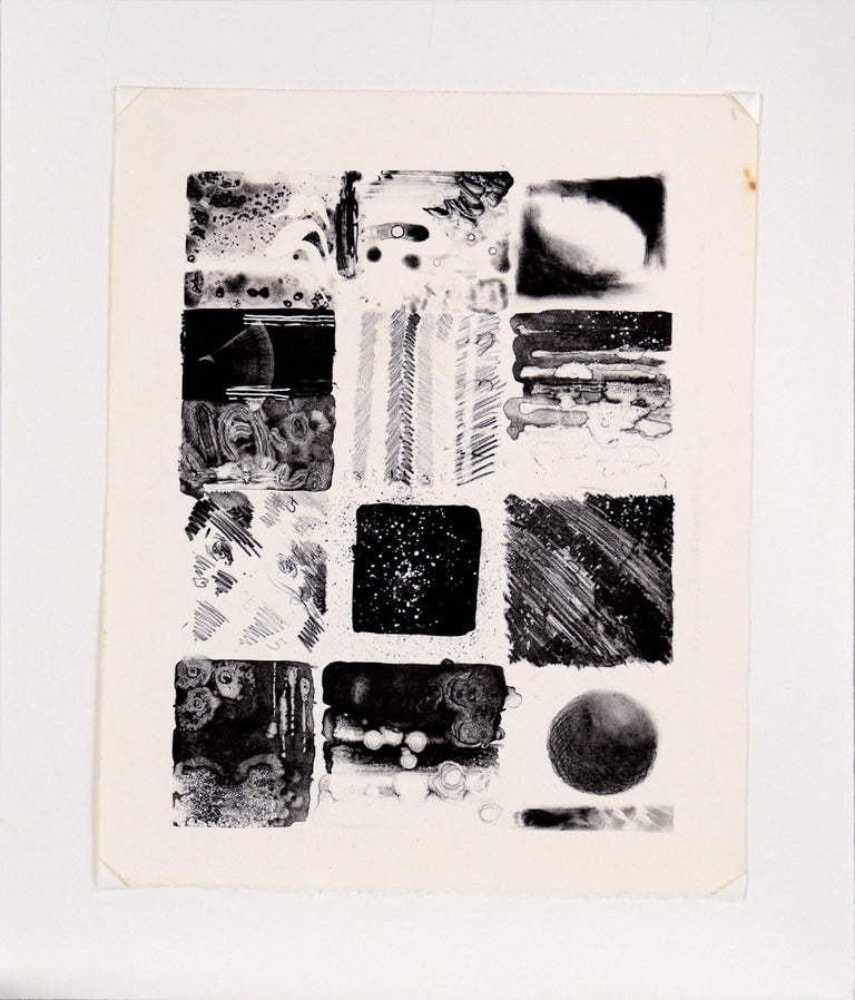 12 Panels - Abstract Etching in Ink on Paper For Sale 8