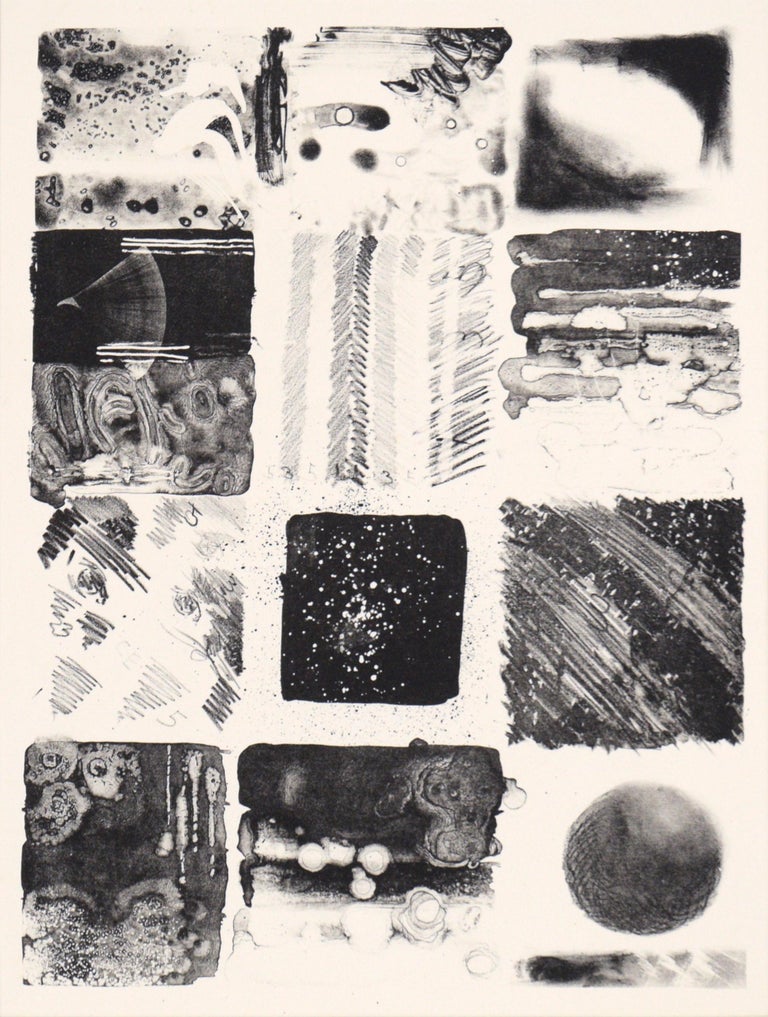 12 Panels - Abstract Etching in Ink on Paper - Print by Patricia A Pearce