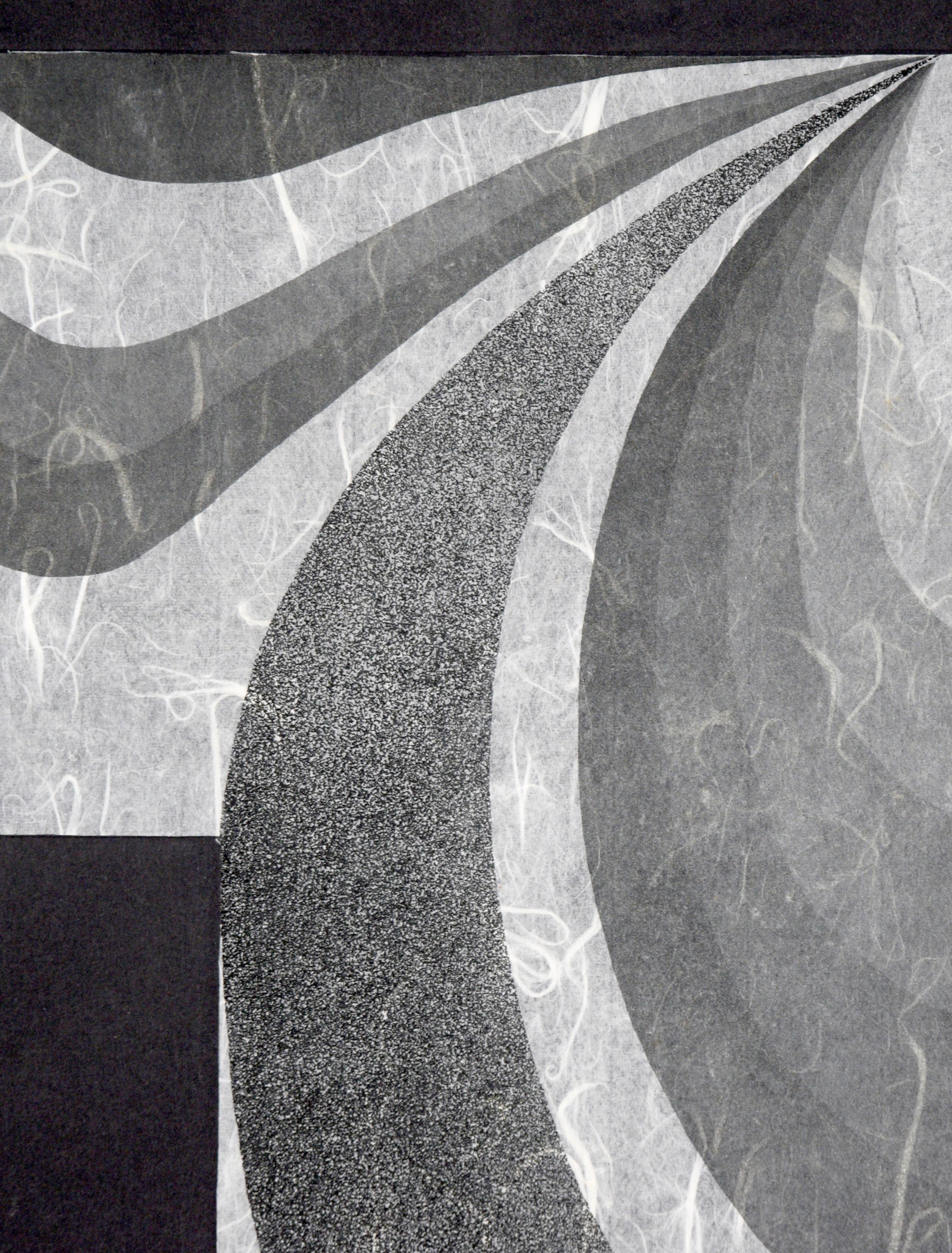 Kimono-Applikation mit Mulberry-Papier (Zeitgenössisch), Print, von Patricia A Pearce