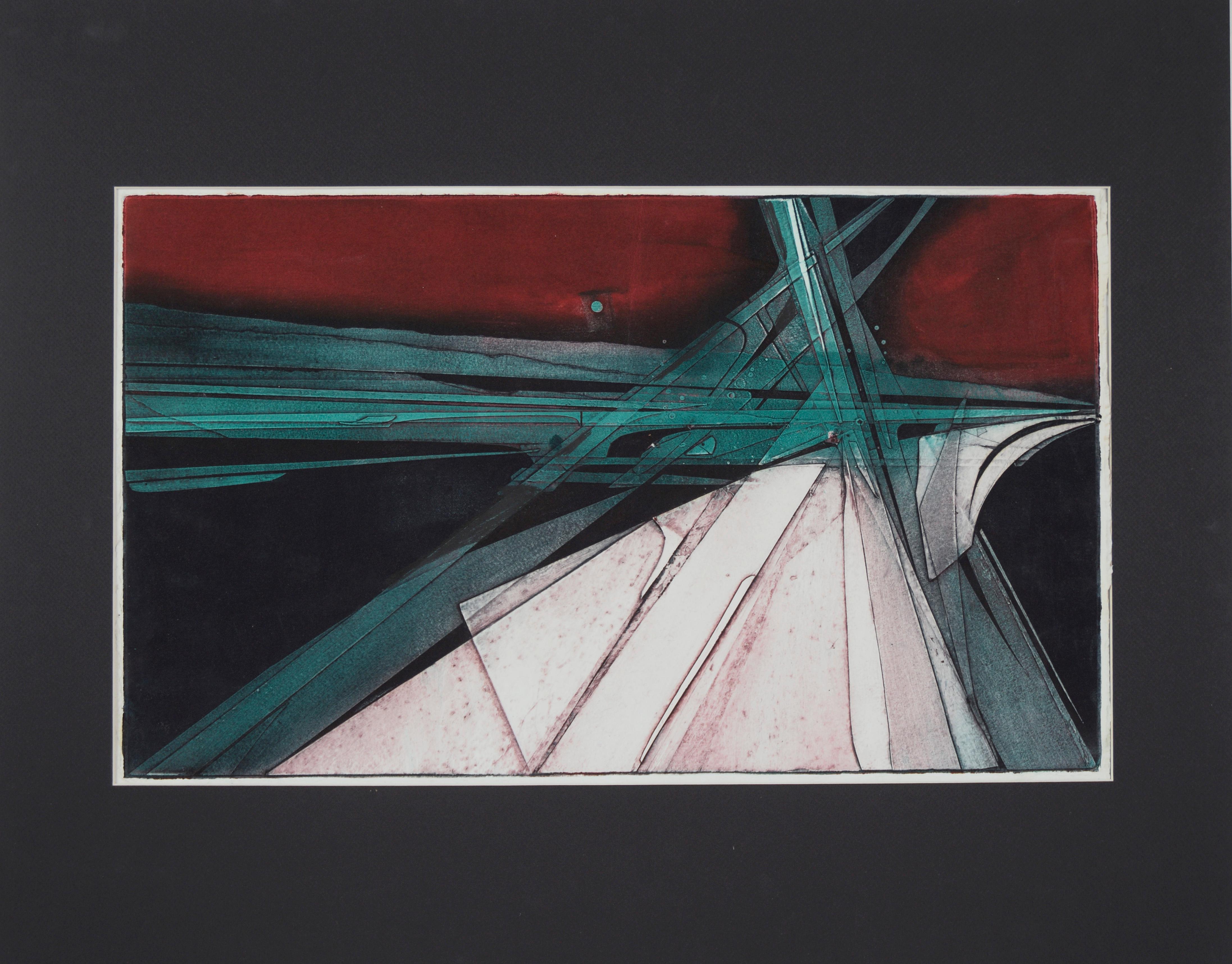 "Stampa collage astratta geometrica "Stato 16