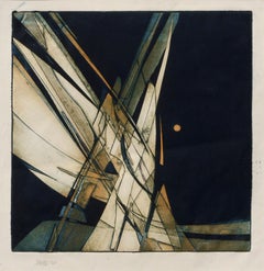 ""State 2" - Lithographie géométrique abstraite