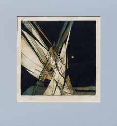 "State 2" Abstract Geometric Lithograph