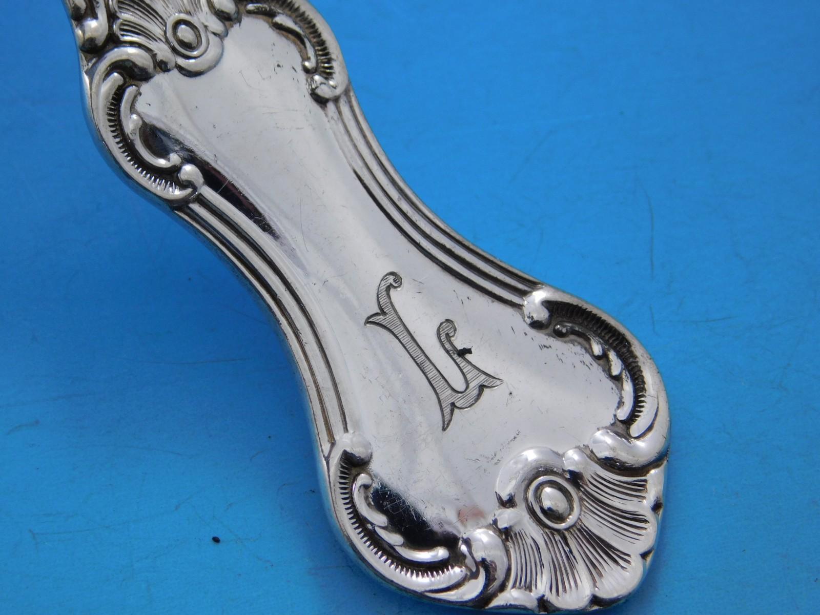 Patricia by Mema Swedish Silverplate Flatware Set Service 71 pcs L monogram In Excellent Condition For Sale In Big Bend, WI