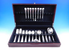 Patricia by W&S Sorensen Danish Sterling Silver Flatware Set 8 Service 50 pieces