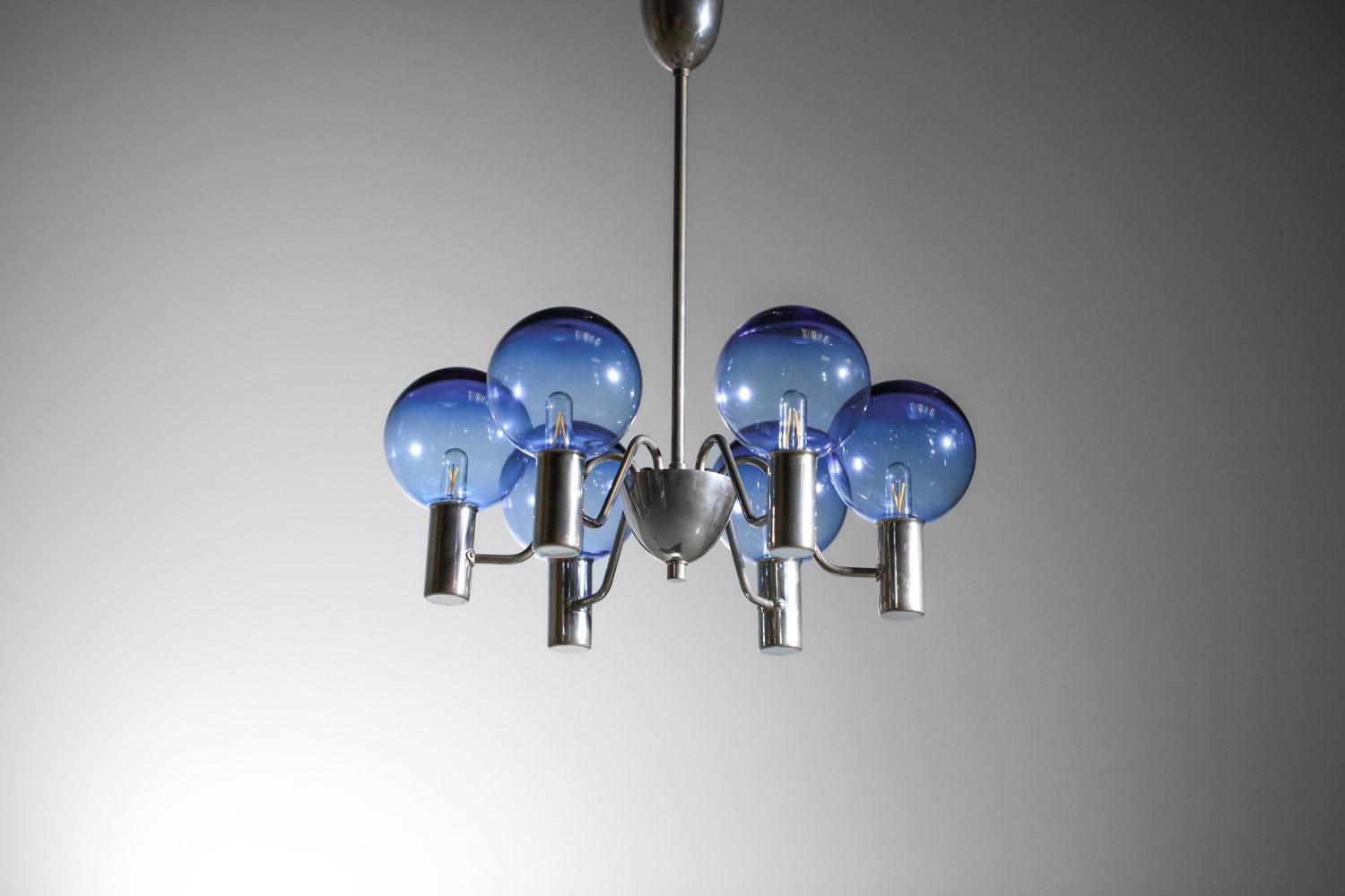 Scandinavian chandelier by Swedish designer Hans Agne Jakobsson from the 1960s, 