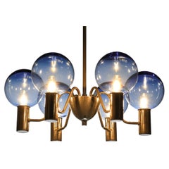  "Patricia" chandelier by Hans Agne Jakobsson Swedish Scandinavian blue chrome