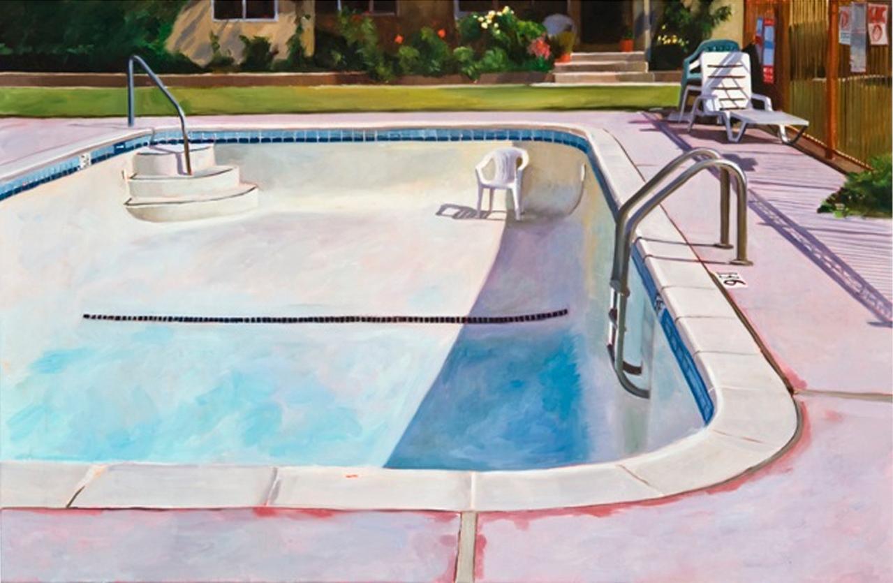 Patricia Chidlaw Landscape Painting - Empty Pool