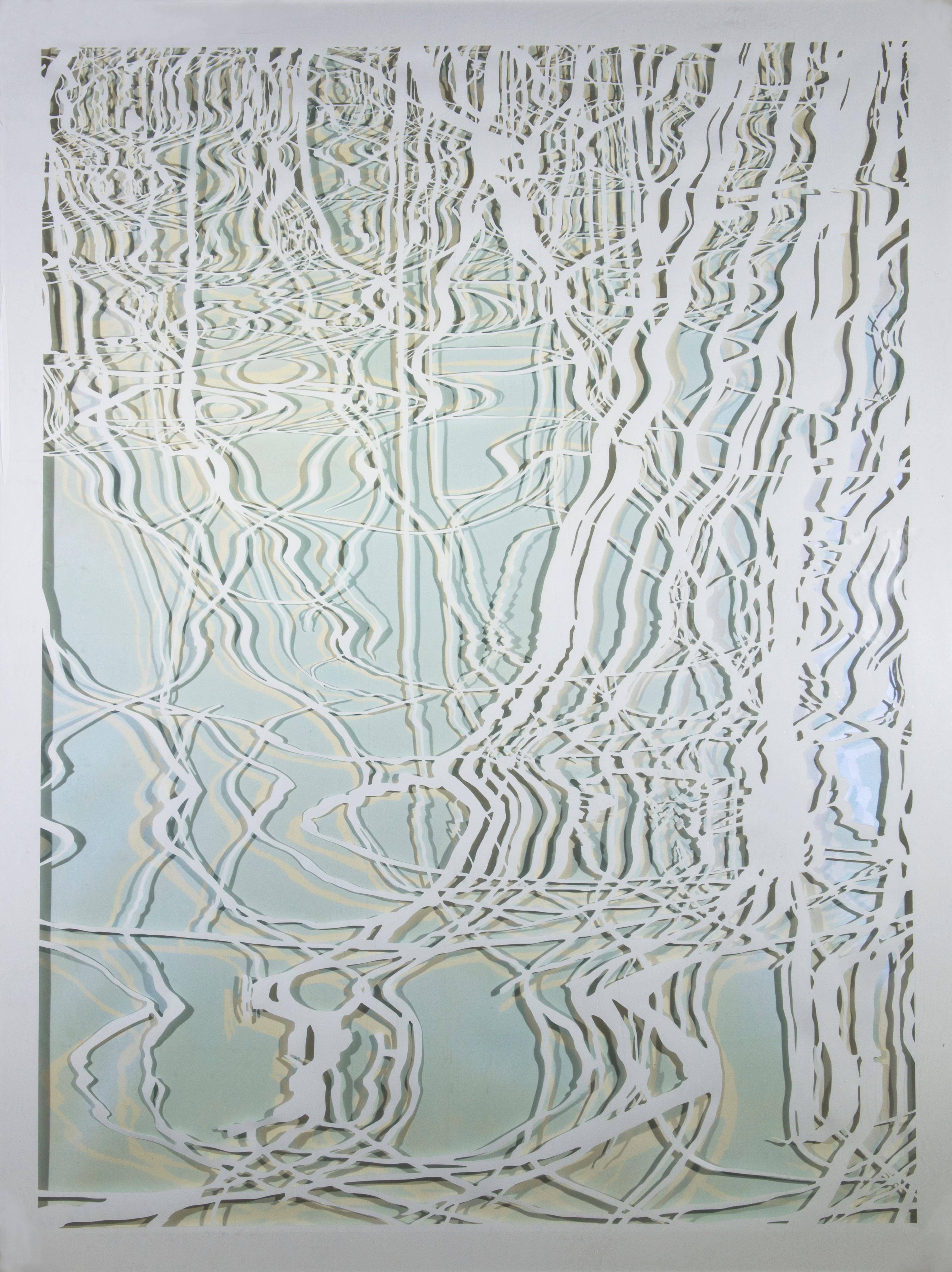 Wasser Schatten – Laserdruck 47 X 31 – Print von Patricia Claro
