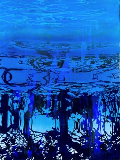 Aguagrams VIII- Deep Blue Water 31.5 X 23.5