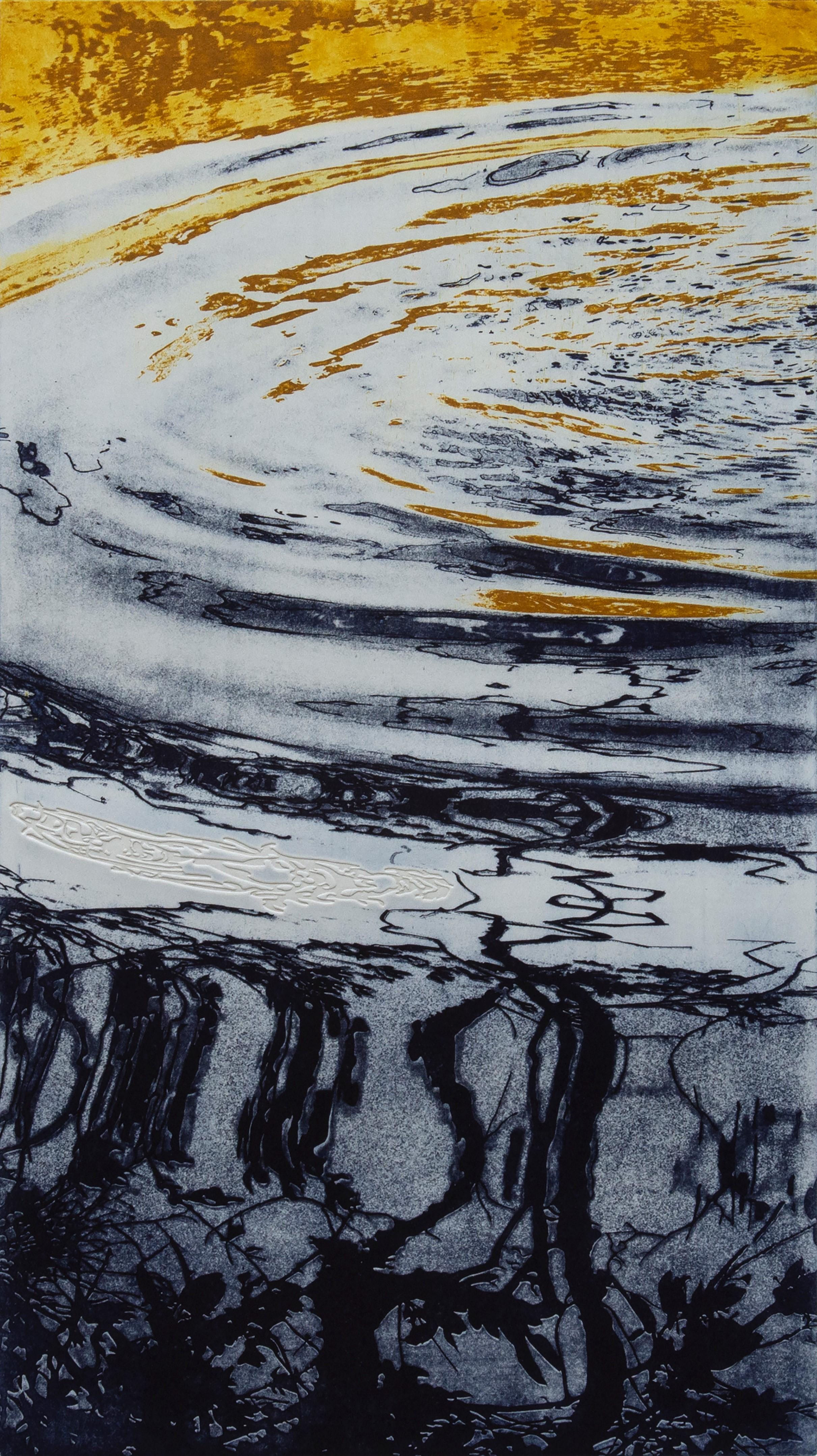 Notes of Water I Etching-Limited Edition 28" X 16" - Print by Patricia Claro