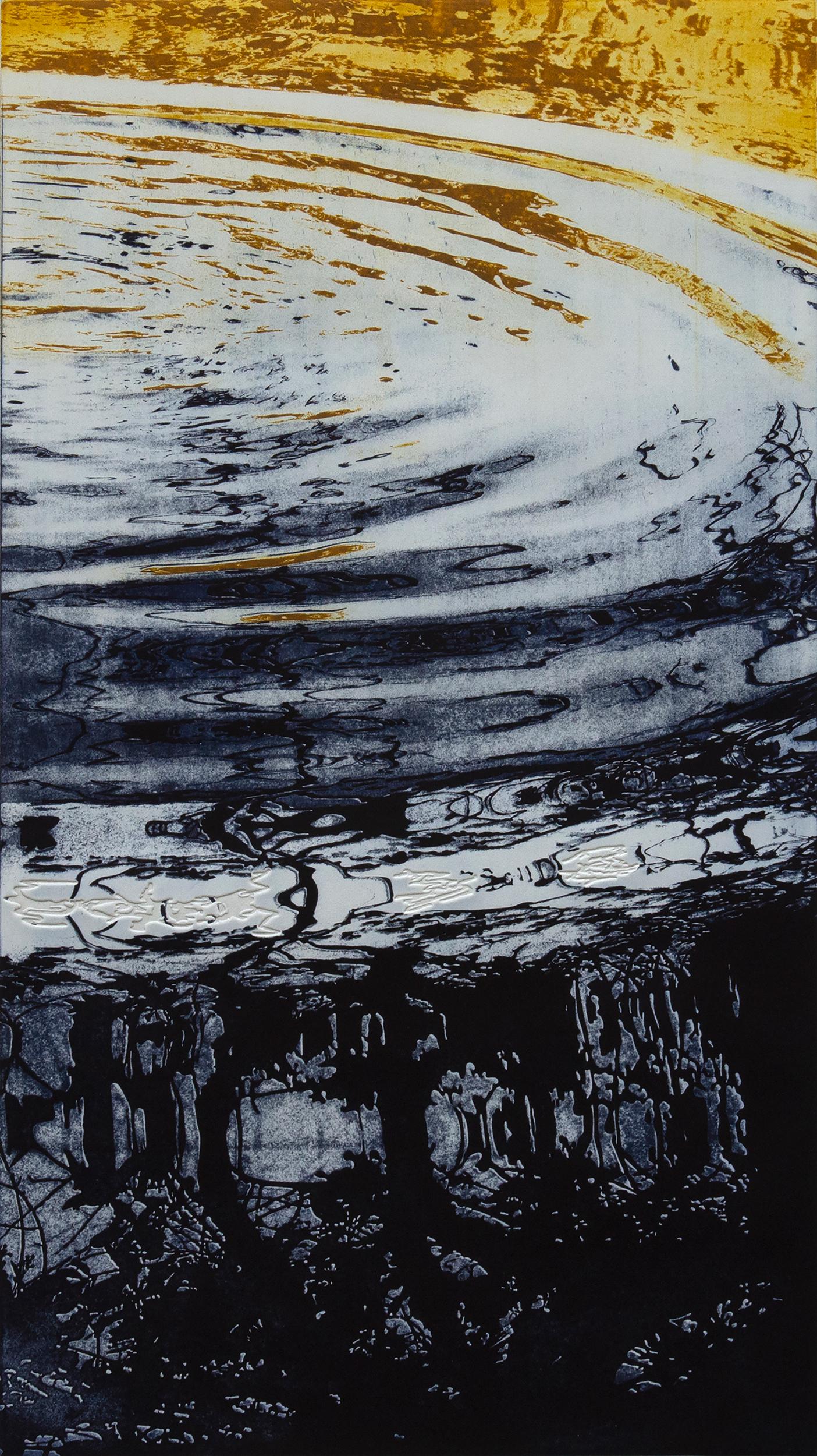 Notes of Water II Etching Limited Ed. 28" X 16" - Print by Patricia Claro