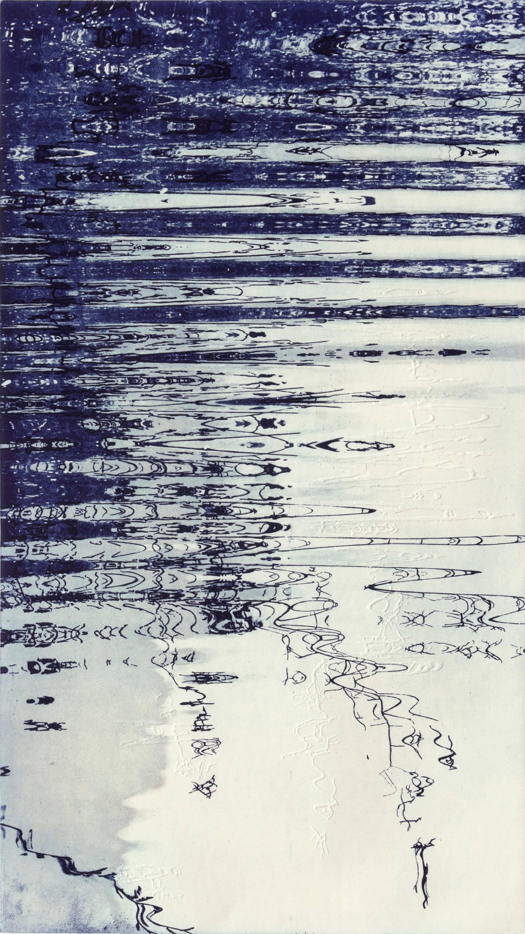 Trails of Water II - 28' X 16" Etching Limited Edition of 50 - Print by Patricia Claro
